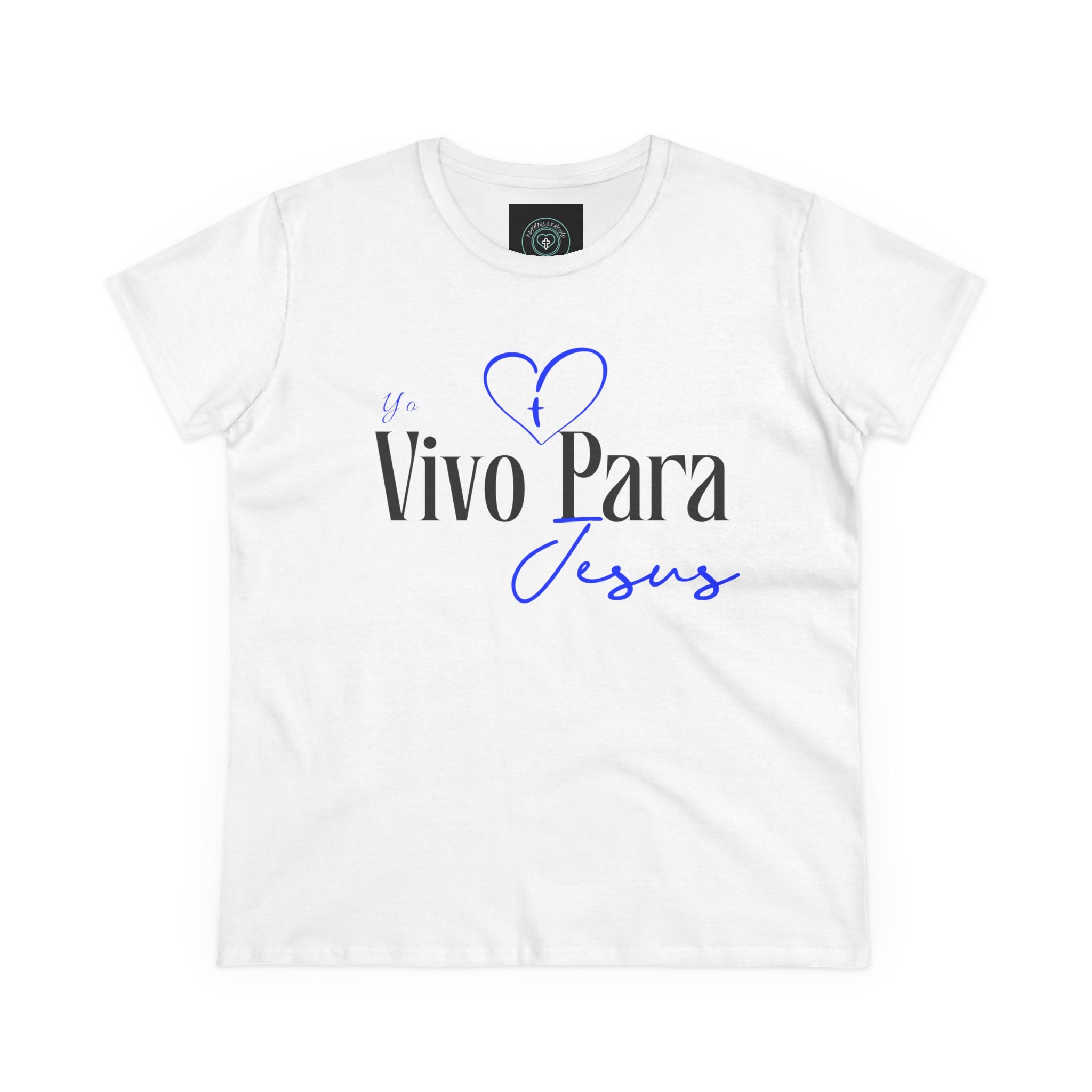 Vivo Para Jesus Cotton Tee, Faith-Based T-Shirt, Christian Apparel, Inspirational Gift, Casual Summer Wear, Religious Statement Top