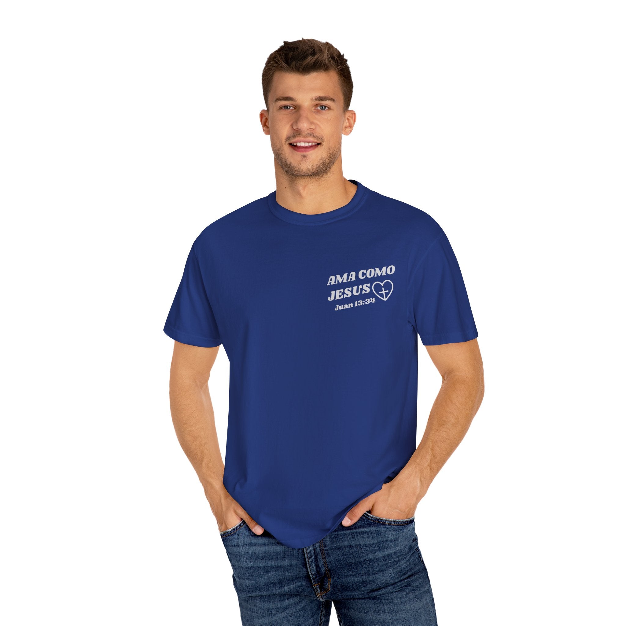 Christian Unisex Tee - Ama como Jesus - Spanish T-Shirt - Bible Verse JUAN 13:34