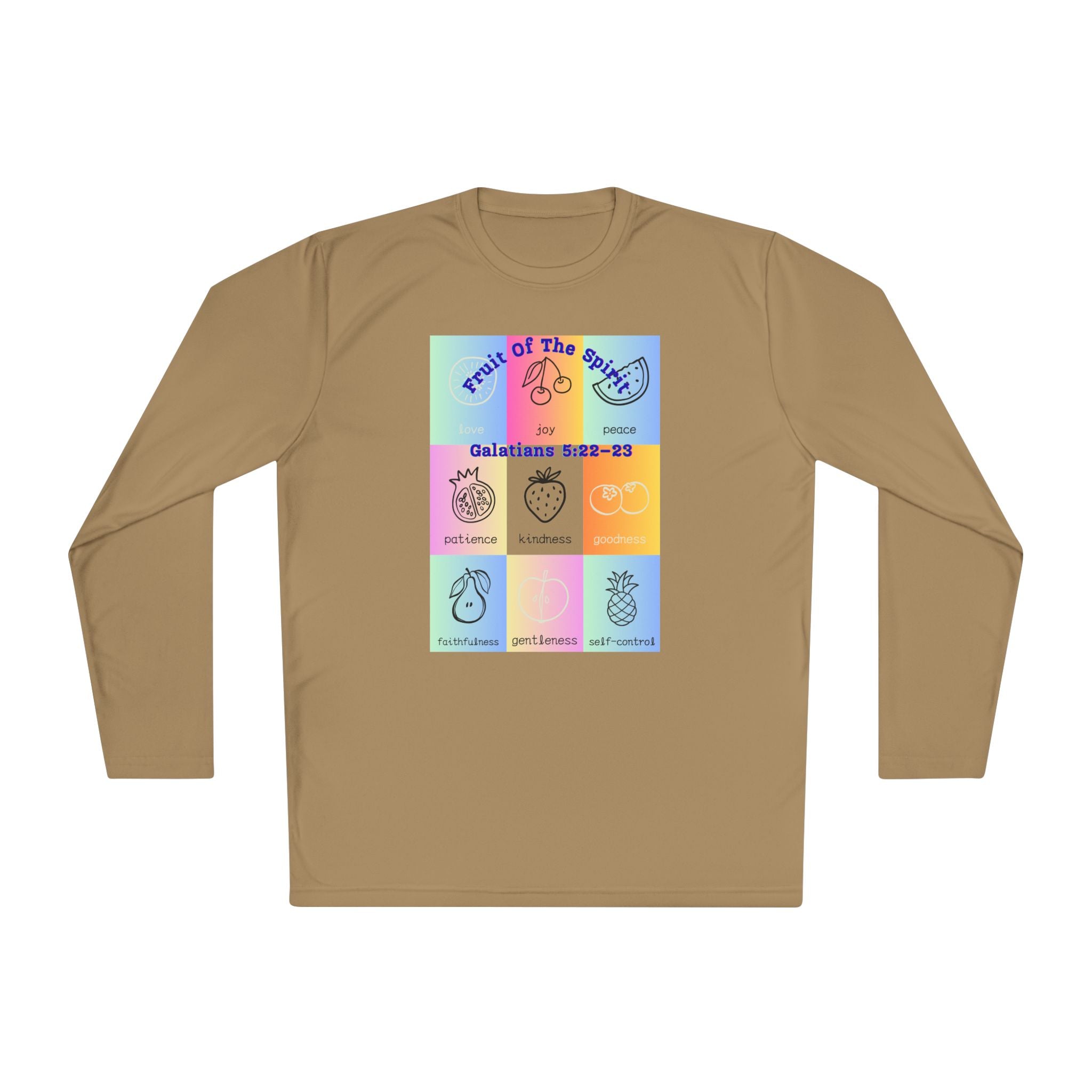 Christian Long Sleeve Shirt for Women – Faith-Based Scripture Tee | Galatians 5:22–23 | Woman | Gift | Birthday | Faithfully Hecho