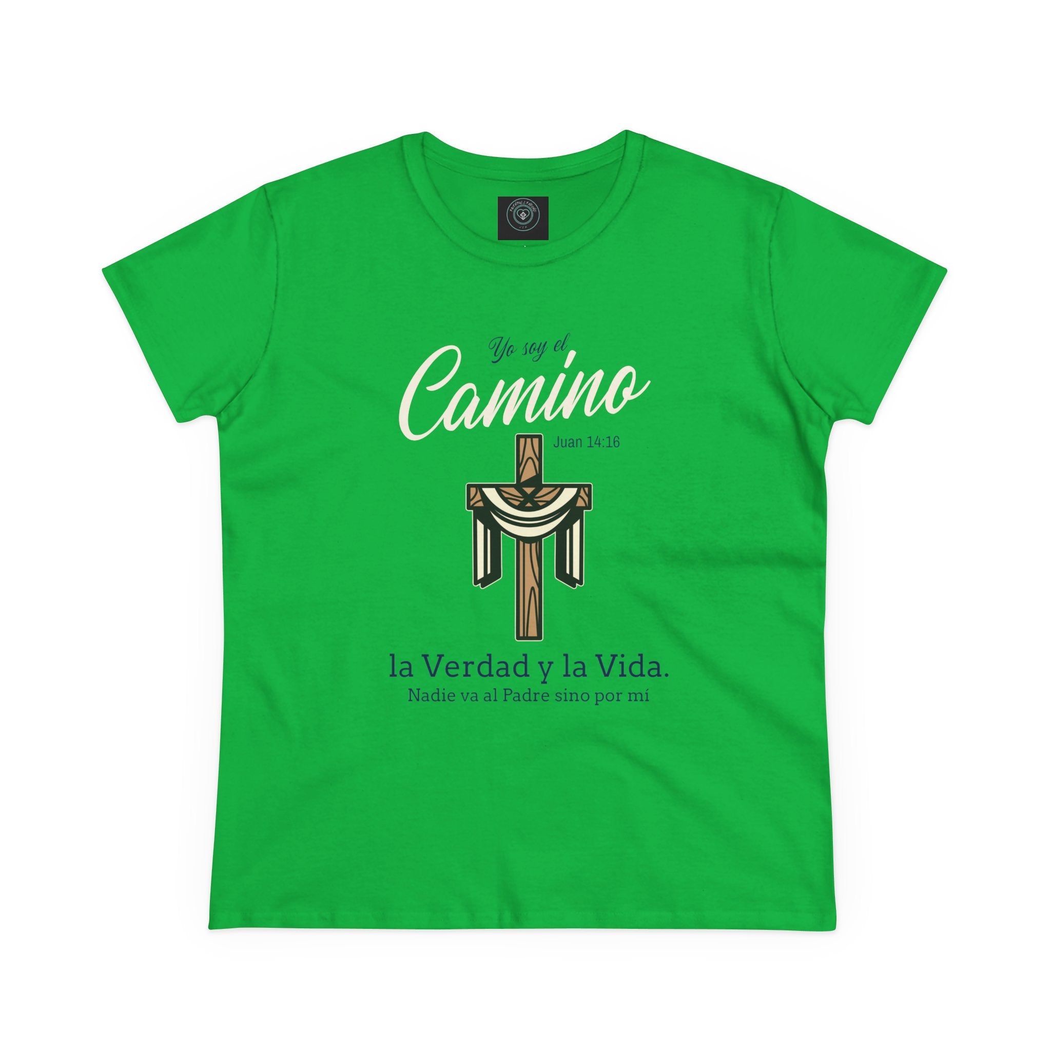 Women's Tee - "Yo soy el Camino, La Verdad y la Vida", Verso  biblico Juan 14:16 - Faithfully Hecho