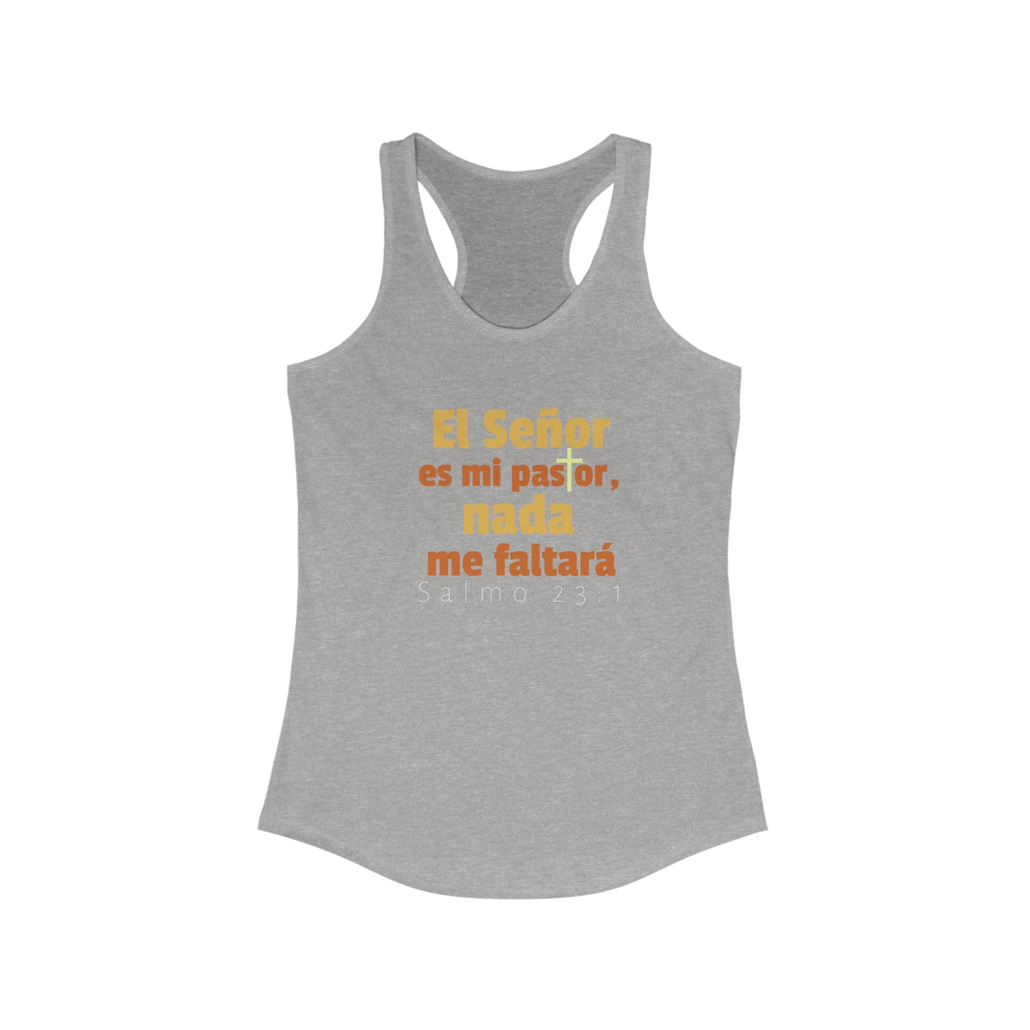 Christian Inspirational Racerback Tank Top, En Español/Spanish, Faith Shirt, Prayer Tank, Summer Workout Apparel, Religious Gift