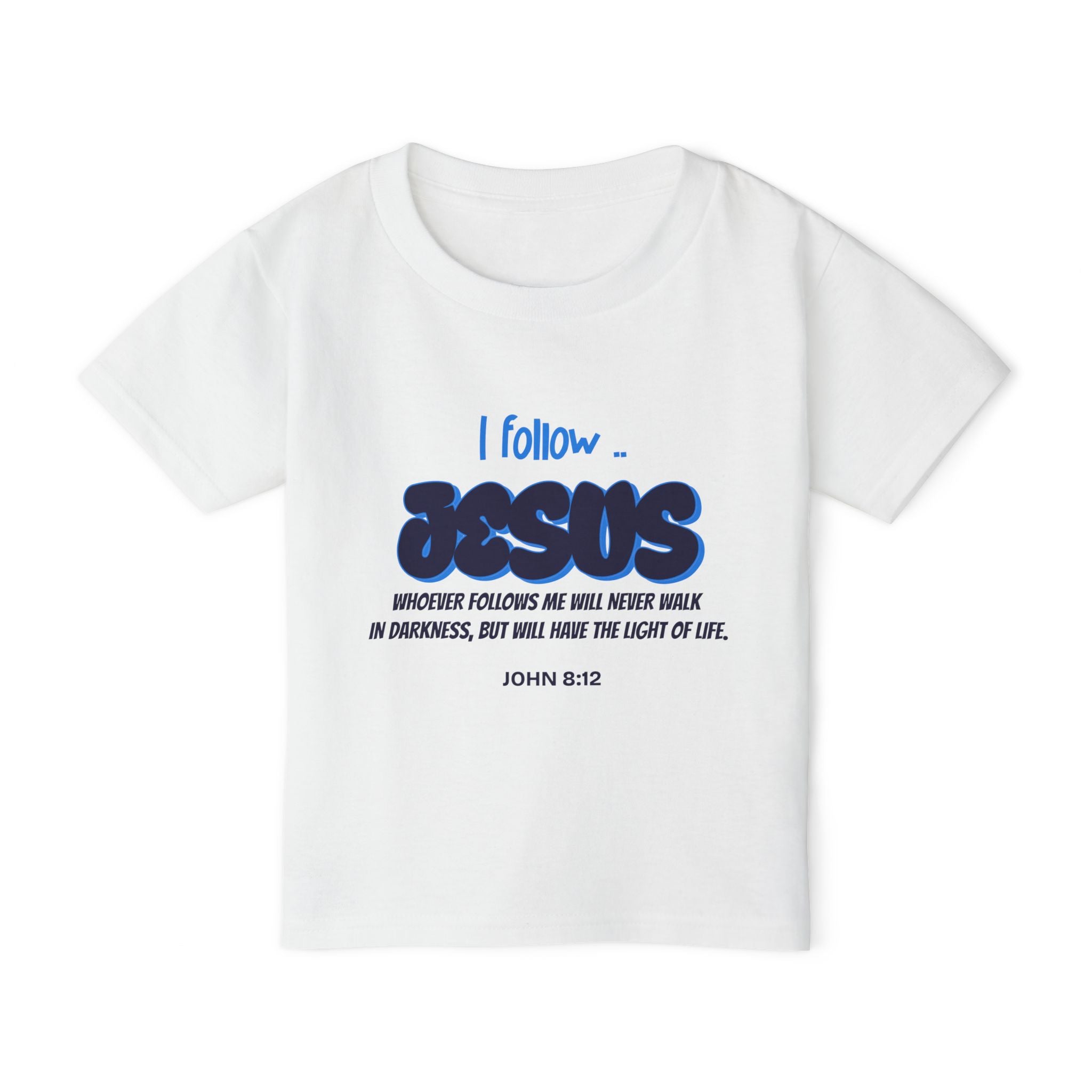 Toddler T-shirt - I Follow JESUS - Religious Christian Faith Tee for kids