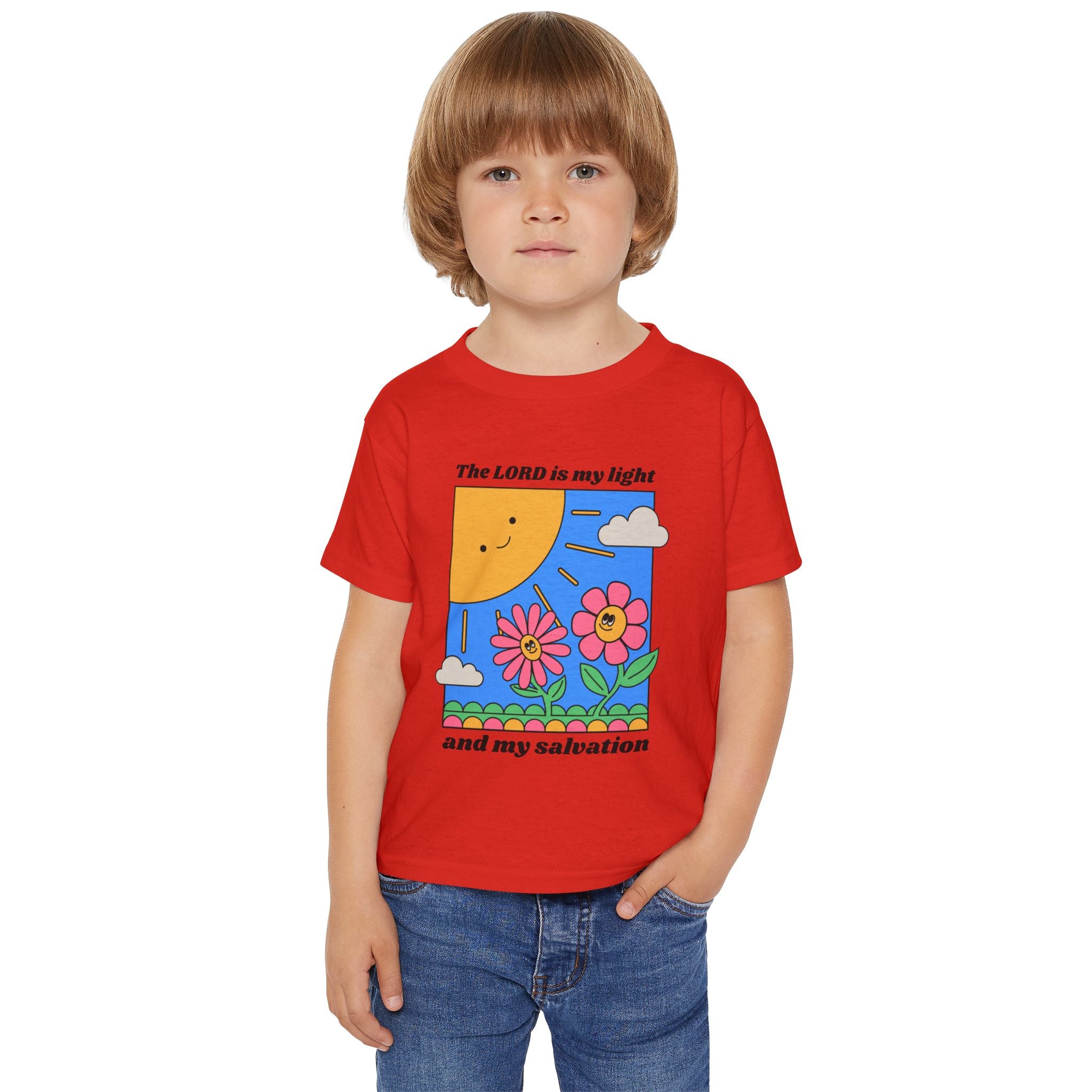 THe LORD is my light and Salvation Toddler T-Shirt, Toddler Shirt faith family, Cute Kids Clothing, Birthday Gift, Everyday Wear, Fun Playtime Top