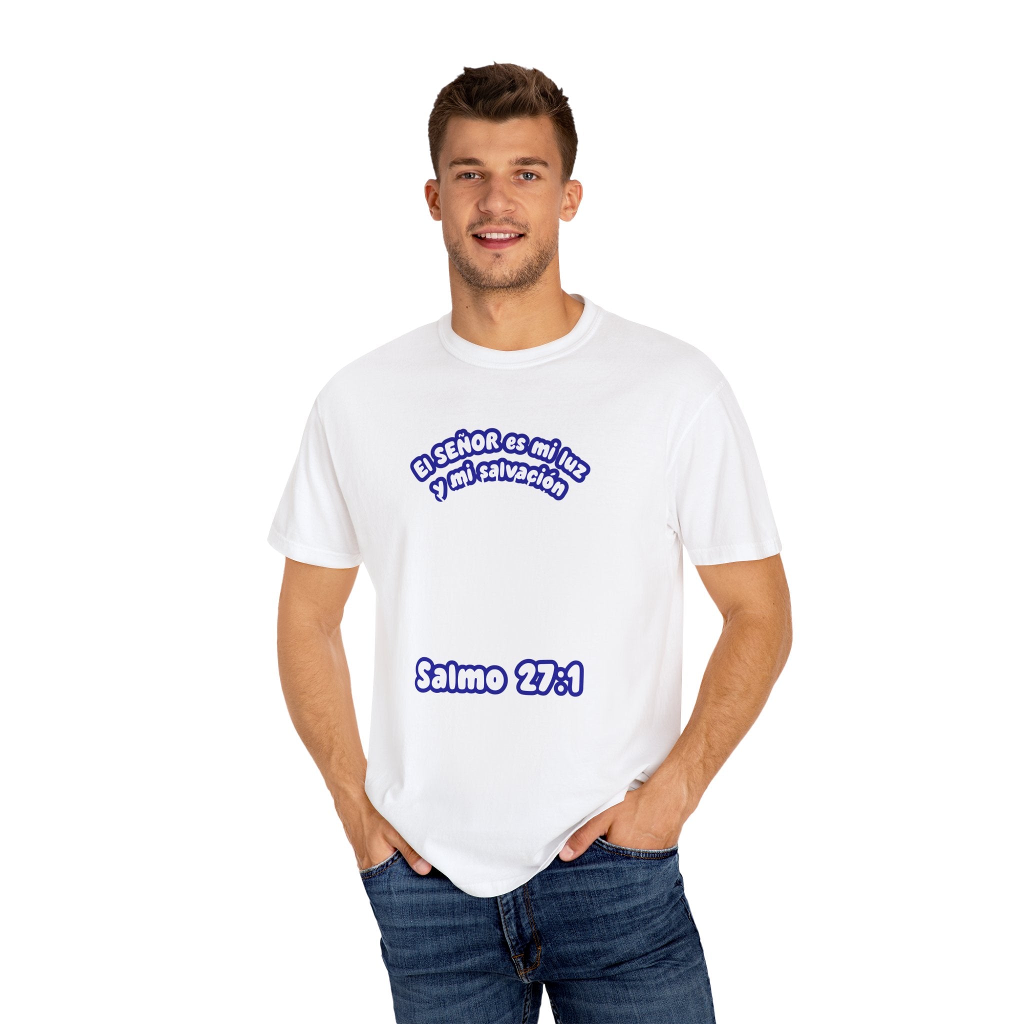 Christian Unisex Tee - El señor es mi Luz y mi Salvacion - Salmo 27:1 - Camiseta Cristiana