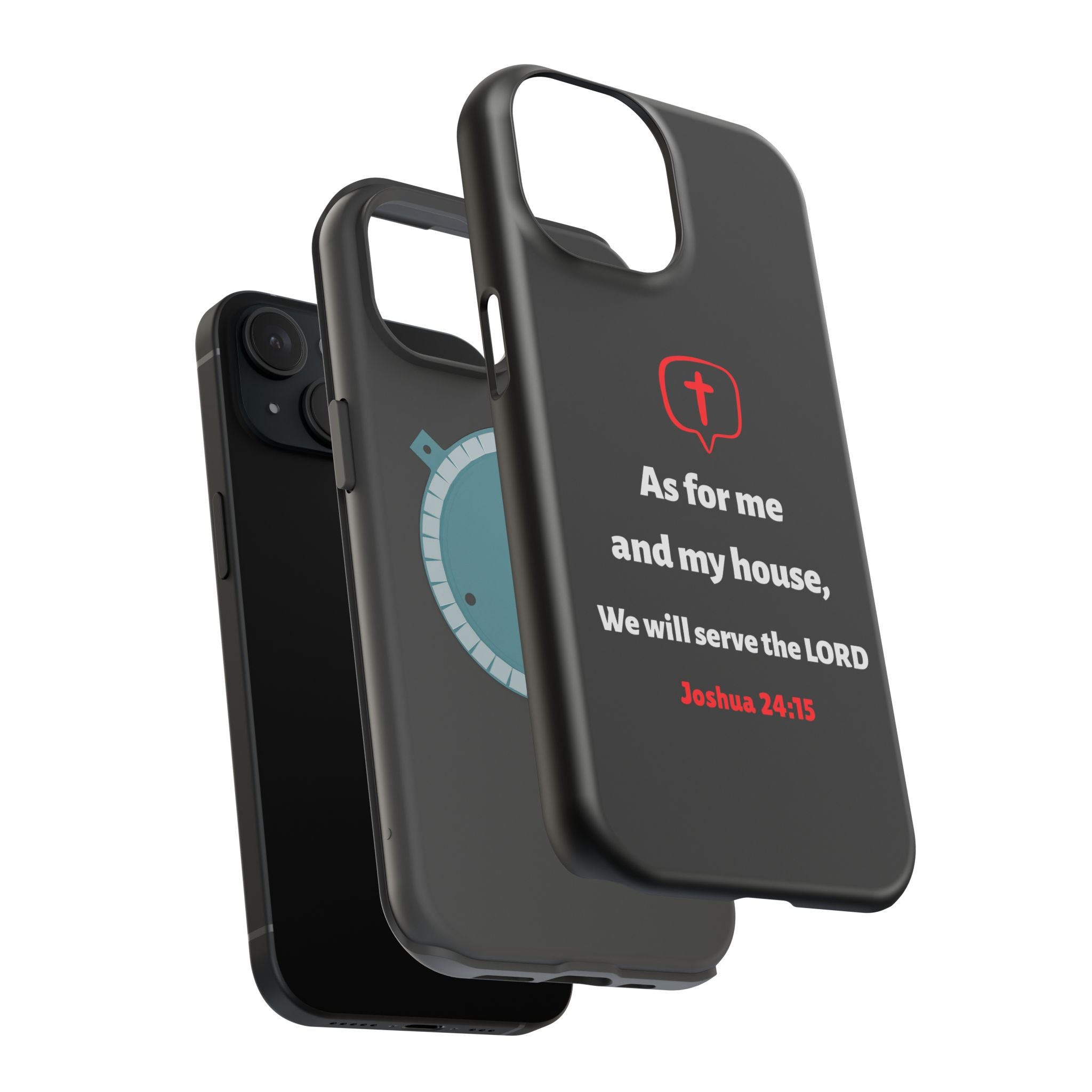 Inspirational Phone Case with bible verse Joshua 24:15 | Custom Magnetic Tough Case for iPhone series, Bible Verse Gifts, Faith-Based Accessories for Christians, Unique Phone Cover