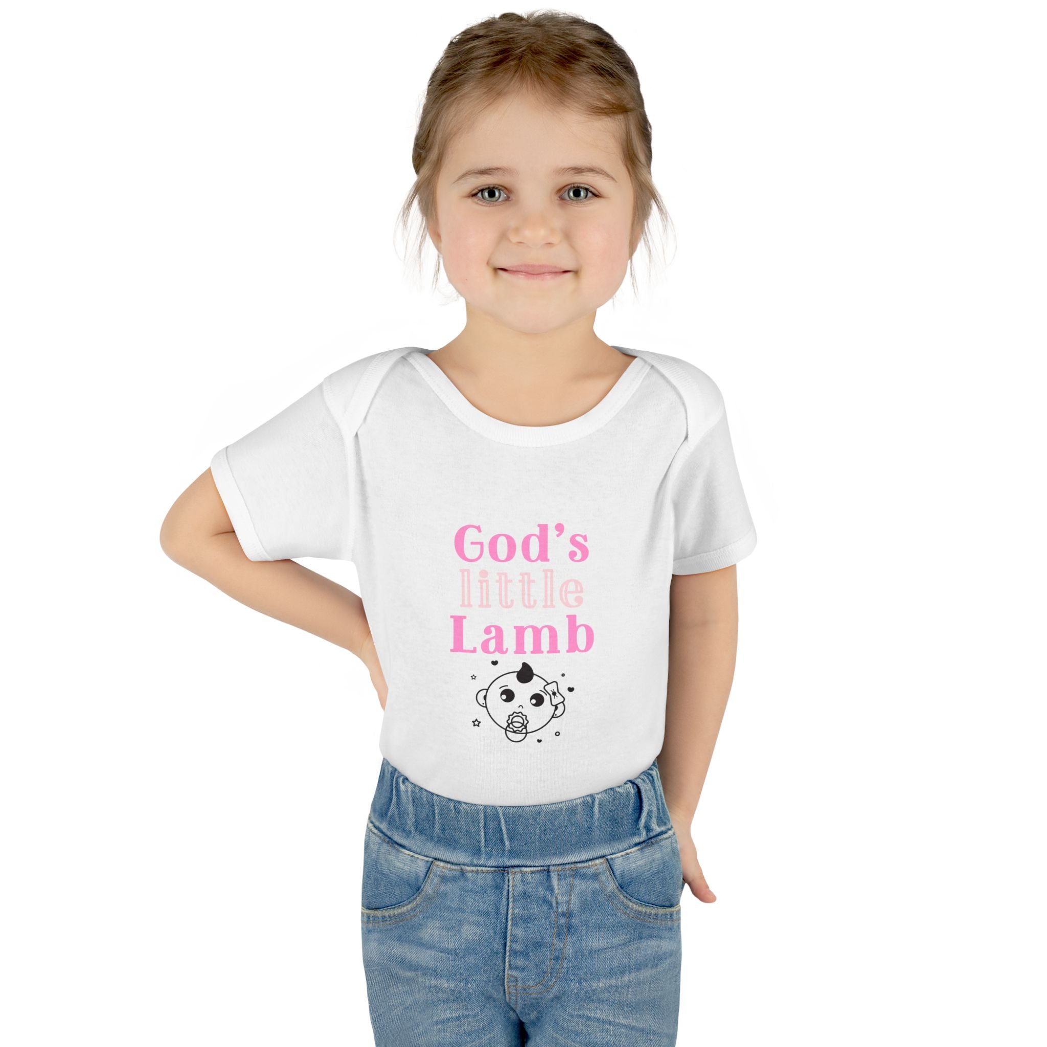 God's Little Lamb Infant Bodysuit, Cute Baby Outfit, Baby Shower Gift Girl, Newborn Clothes, Christian Baby Apparel