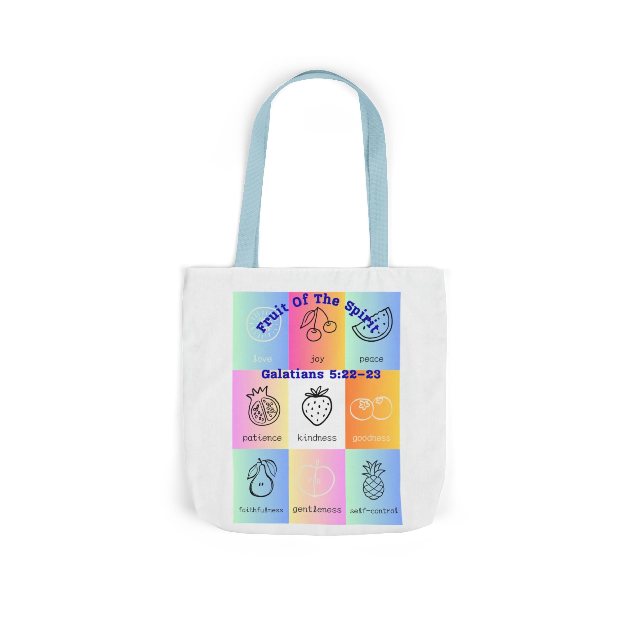 Colorful Inspirational Canvas Tote Bag with Stylish 5-Color Straps | Motivational Gift, Eco-Friendly, Grocery Bag, Teacher's Tote, Beach Bag