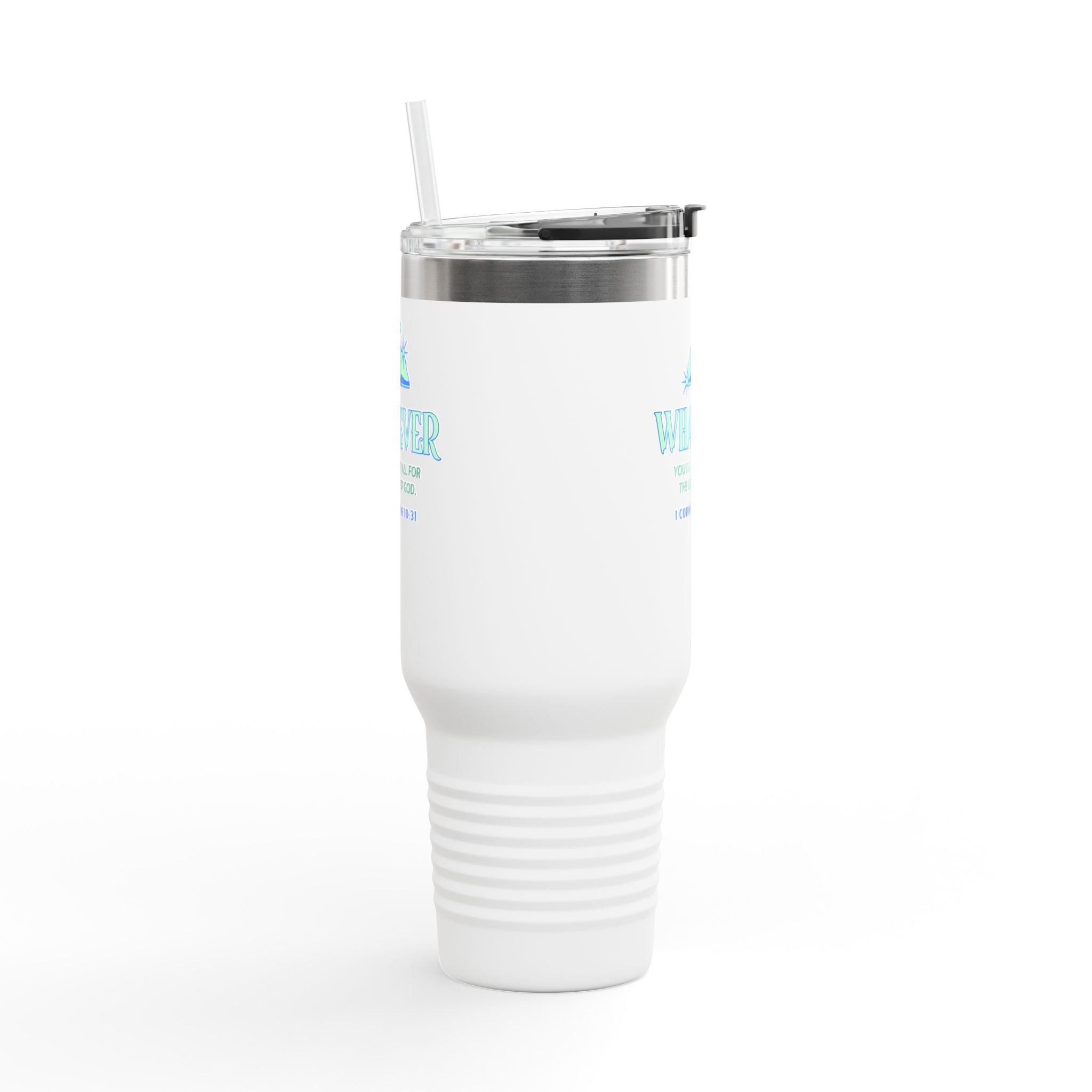 Personalized Insulated Travel Mug. Whatever you do, do it for the Glory of God. Quote Praising God. Perfect Gift for Travelers & Those on the Go.