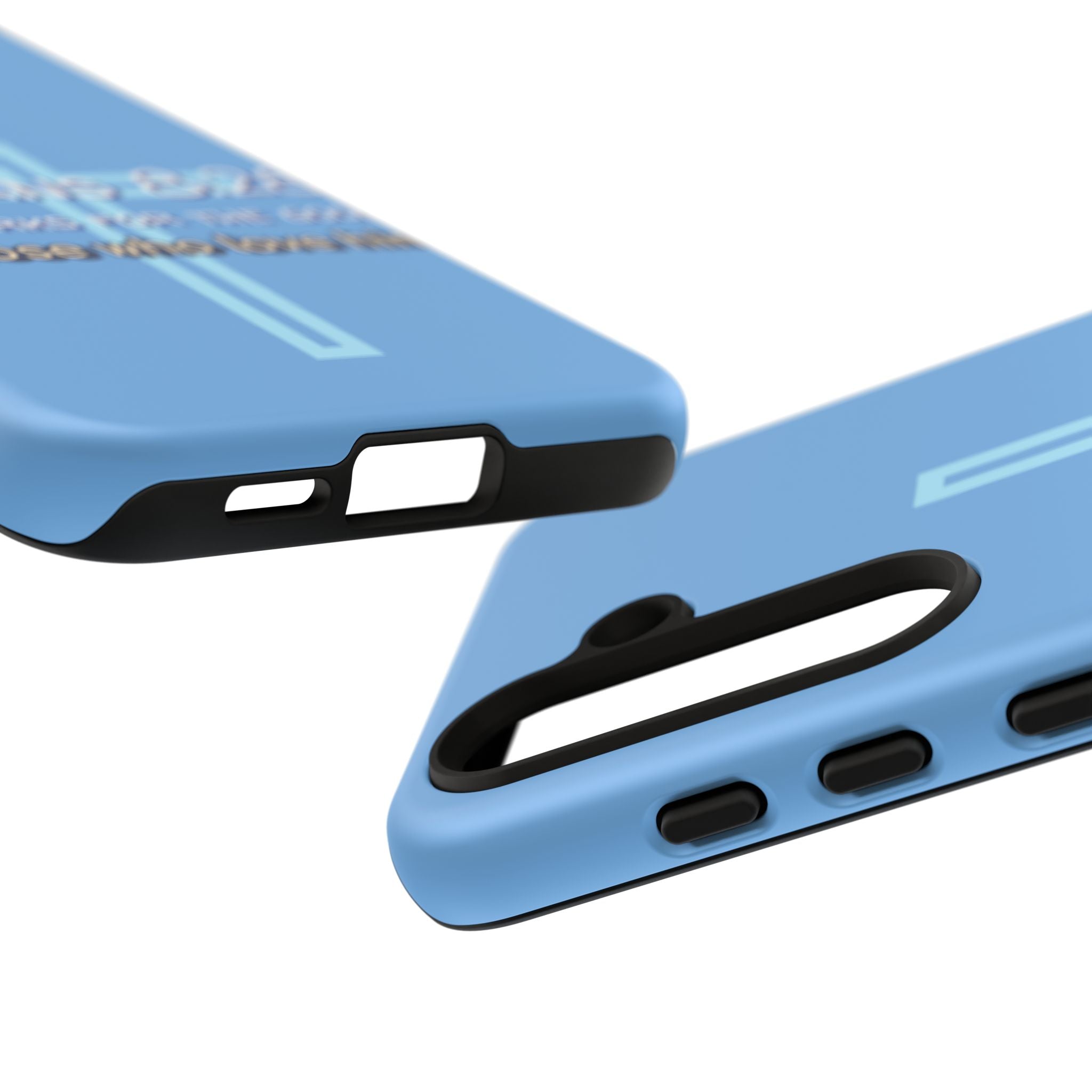 Light Blue Samsung series - Romans 8:28 God works for the Good of those who loves him. Samsung Series Tough Cases for Faith & Inspiration, Christian Gifts, Stylish Protection, Bible Verse Accessories
