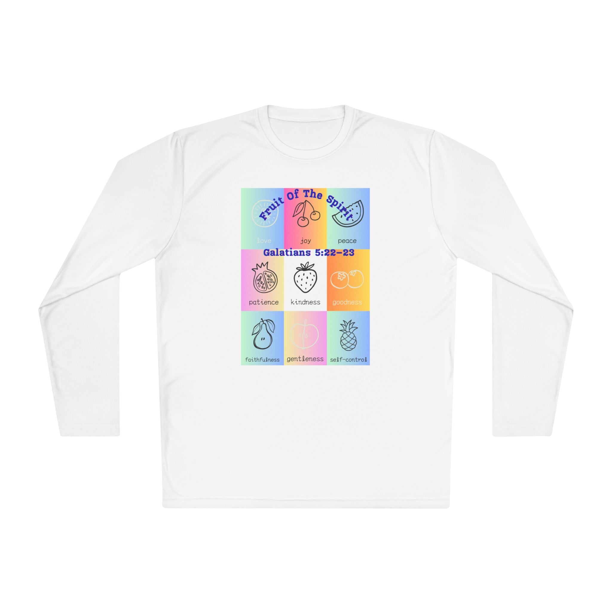 Christian Long Sleeve Shirt for Women – Faith-Based Scripture Tee | Galatians 5:22–23 | Woman | Gift | Birthday | Faithfully Hecho