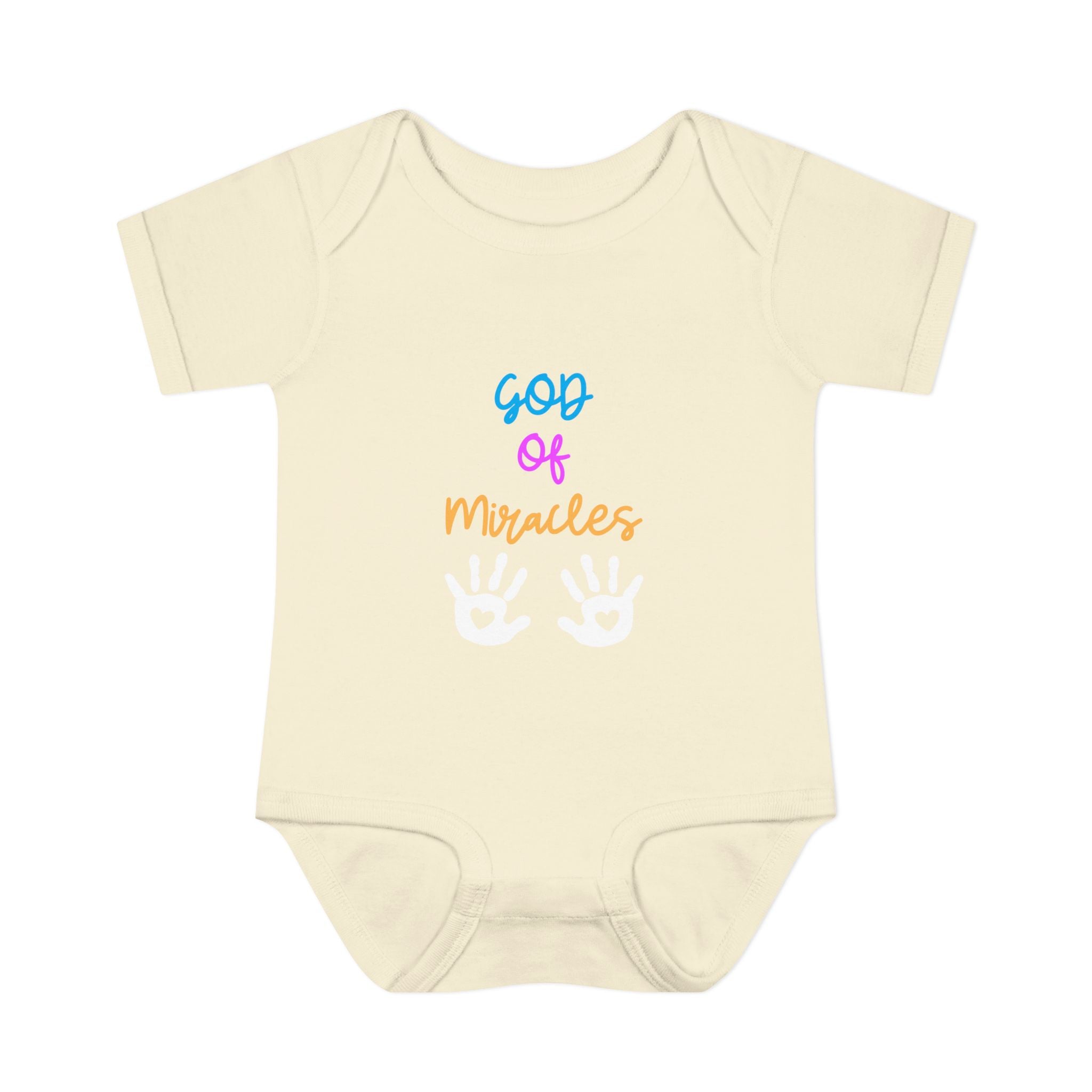 God of Miracles Infant Bodysuit, Cute Baby Outfit, Baby Shower Gift Girl or boy, Newborn Clothes, Christian Baby Apparel