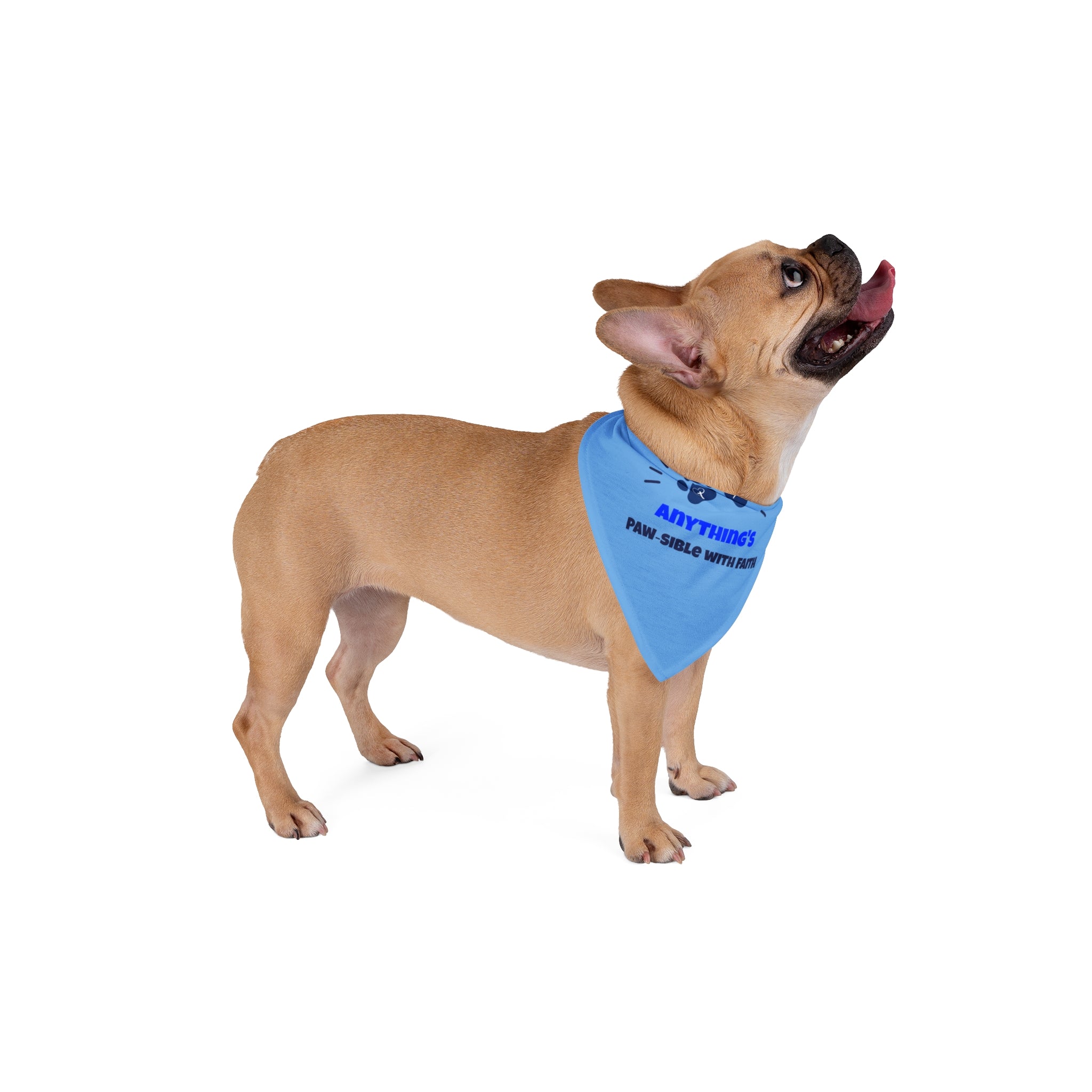 Cute Pet Bandana with Inspirational Quote, Dog Accessories, Adjustable Pet Scarf, Perfect Gift for Pet Lovers, Faith inspired Birthday Dog Gift, Holidays