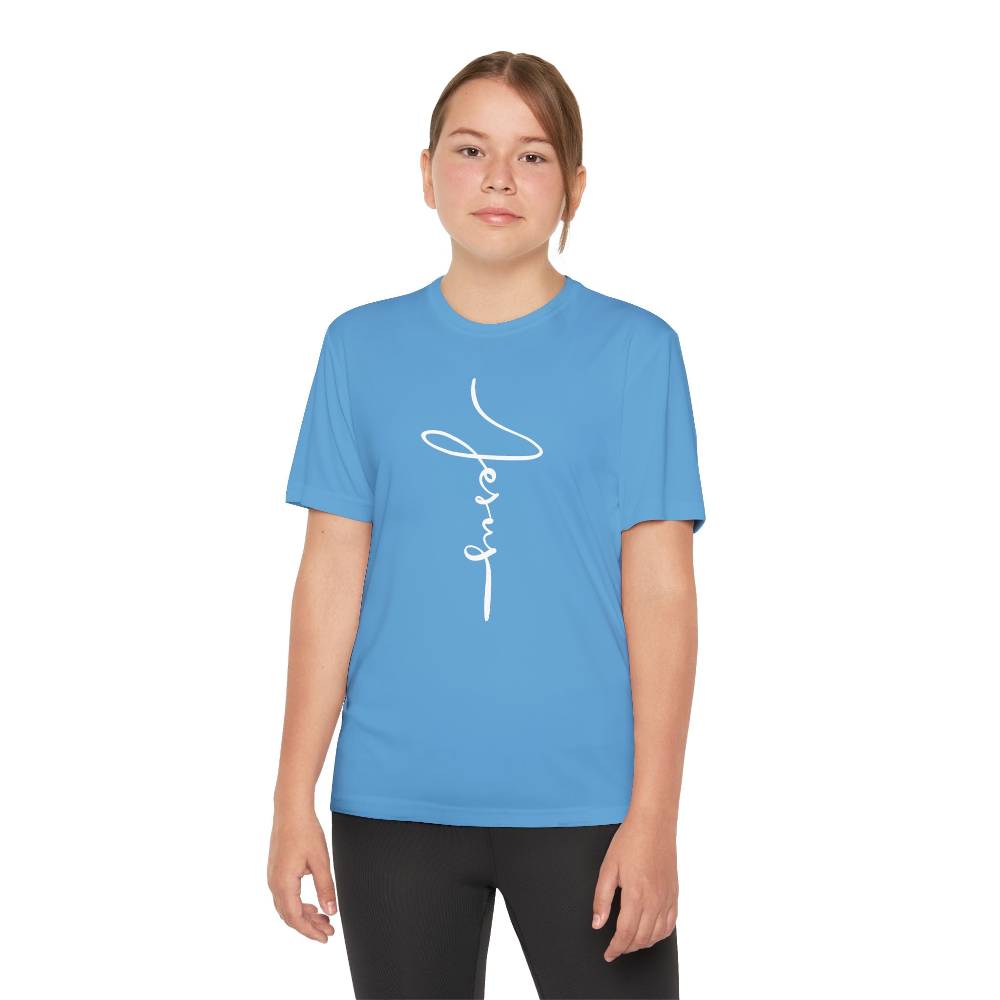 Jesus Youth Competitor Tee, Inspirational Youth Family T-Shirt, Motivational Sports Tee, Kids Athletic Shirt, Gift for Young Athletes, Encouragement Top