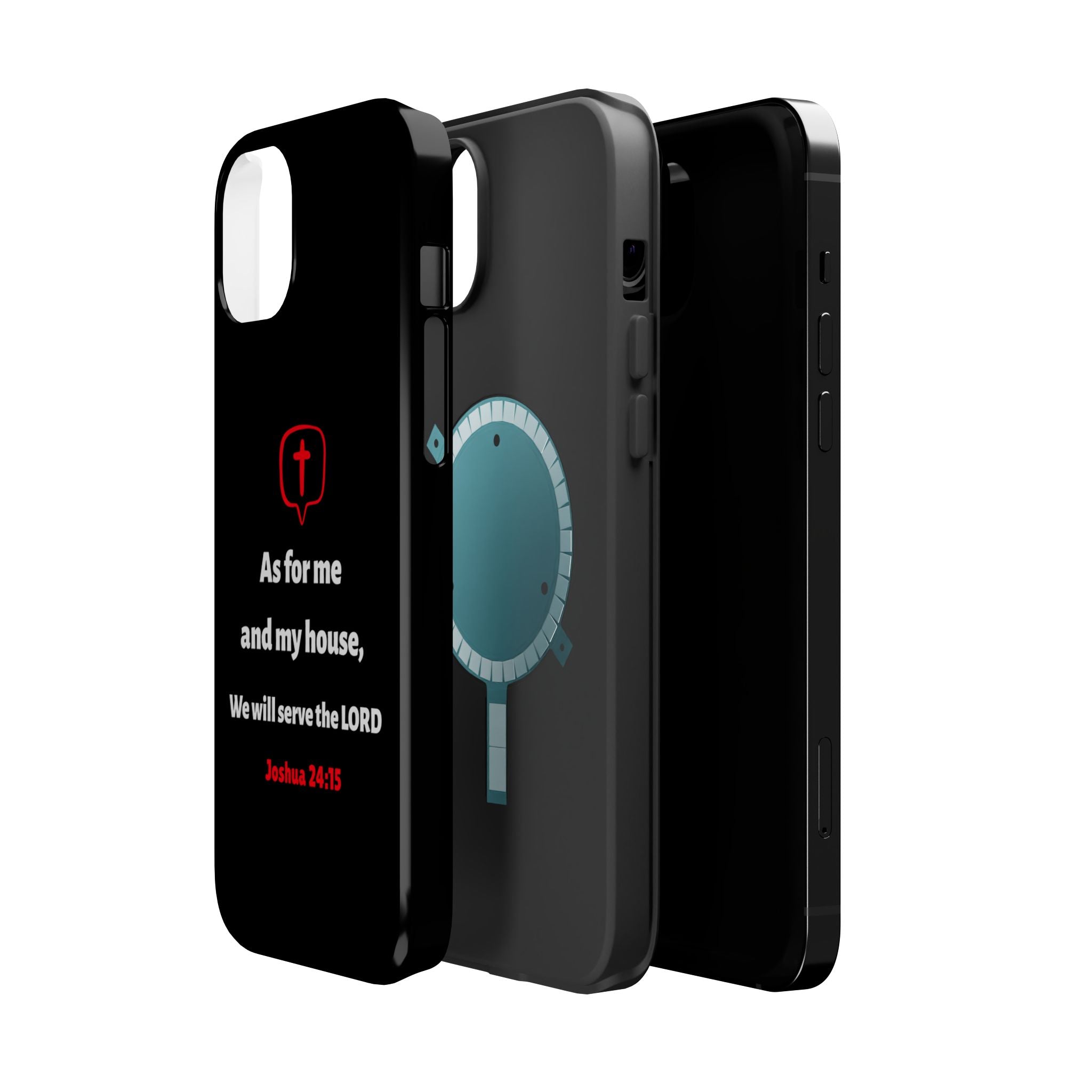 Inspirational Phone Case with bible verse Joshua 24:15 | Custom Magnetic Tough Case for iPhone series, Bible Verse Gifts, Faith-Based Accessories for Christians, Unique Phone Cover