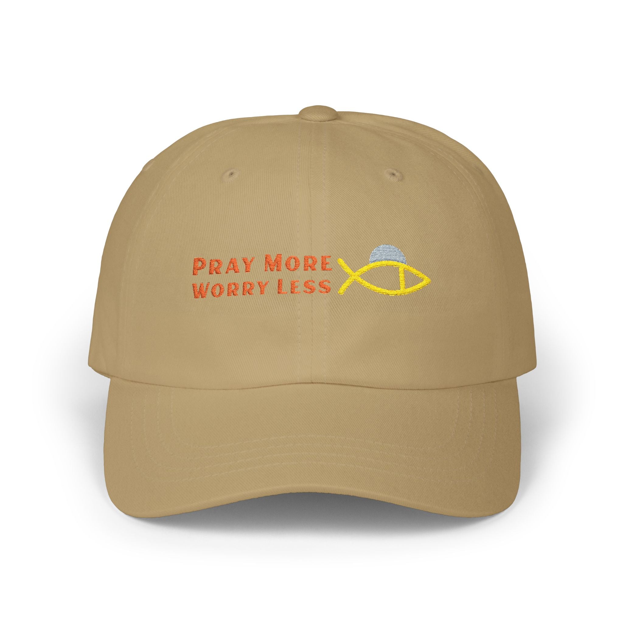 Pray More Worry Less Hat – Unisex Christian Cap – Faith-Based Everyday Headwear- Gift for Him, Father's Day Cap - Faithfully Hecho