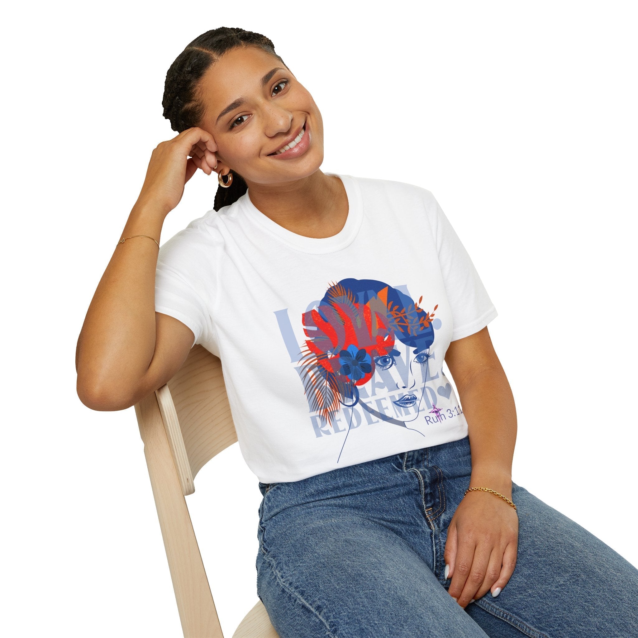 Love Brave Redeemed Unisex Softstyle T-Shirt | Inspirational Tee, Christian Gifts Ruth 3:11, Motivational Apparel, Casual Wear, Faith-Based Clothing
