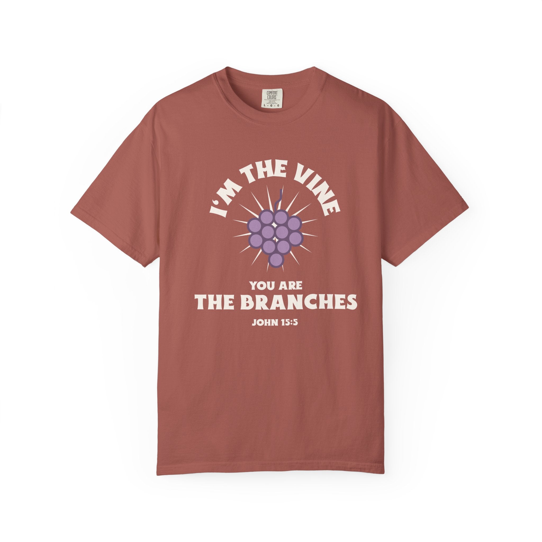 Christian T-shirt - Unisex Jersey Tee inspired by Bible Verse John 15:5