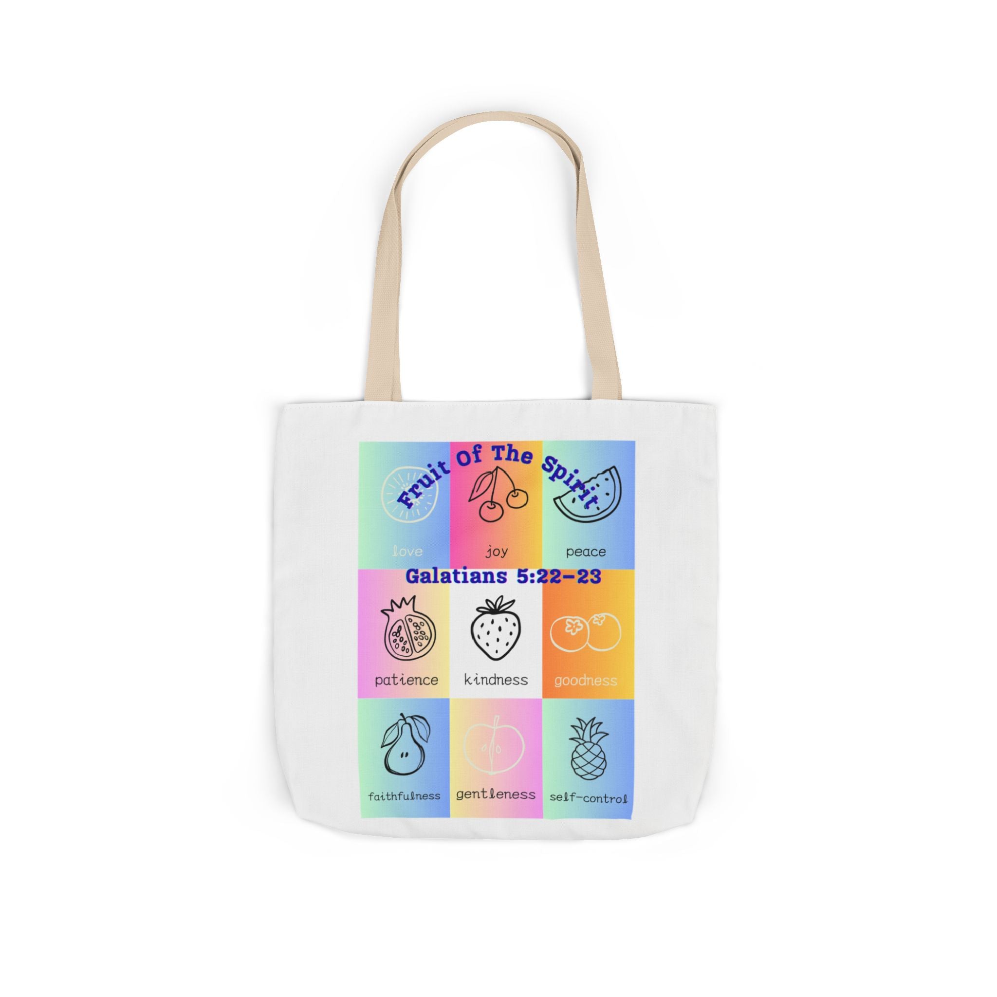 Colorful Inspirational Canvas Tote Bag with Stylish 5-Color Straps | Motivational Gift, Eco-Friendly, Grocery Bag, Teacher's Tote, Beach Bag