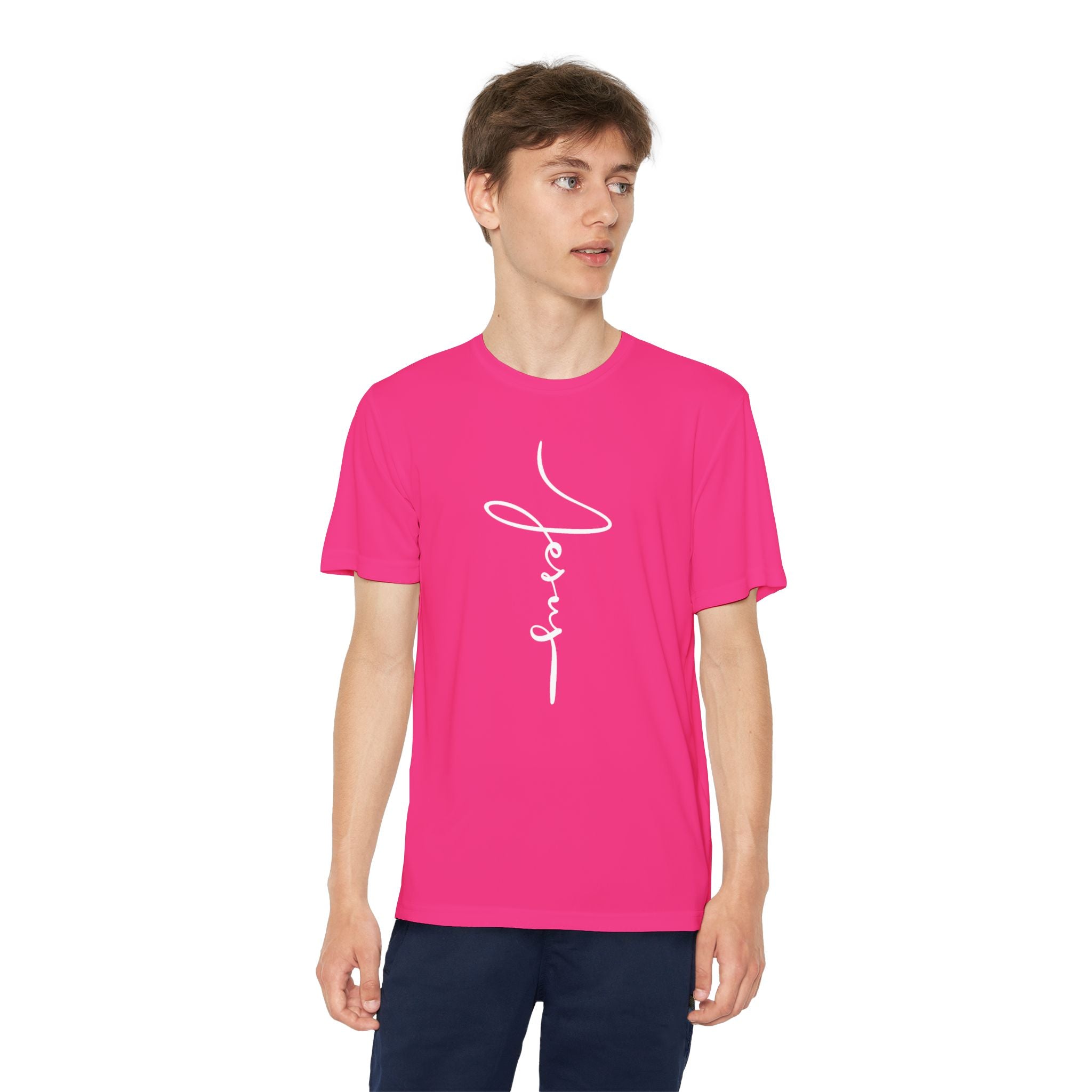 Jesus Youth Girl Competitor Tee, Inspirational Youth Family T-Shirt, Motivational Sports Tee,  Gift for Young Girls, Encouragement Top