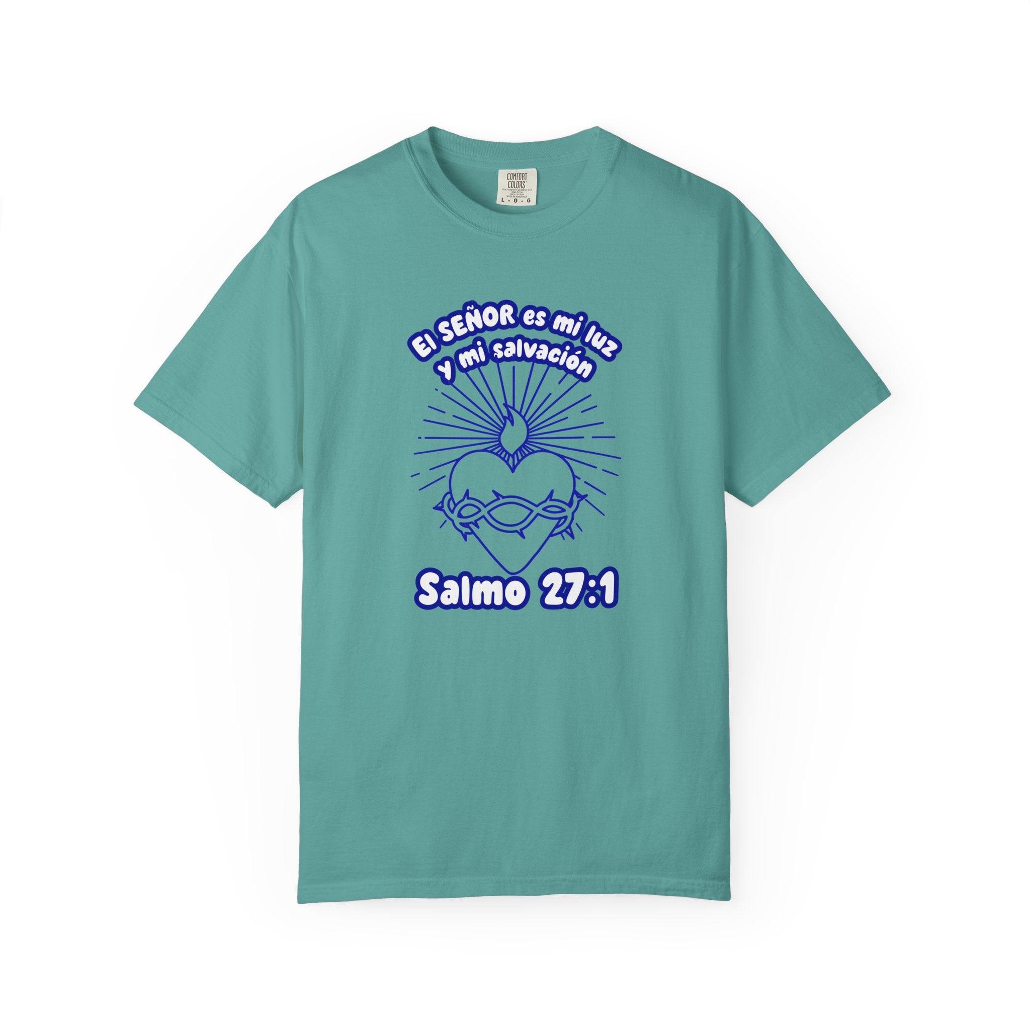 Christian Unisex Spanish Tee - Inspirado en el Salmo 27:1 " El seÑor es mi Luz y mi Salvacion. Great for gift, Birthday, Church.