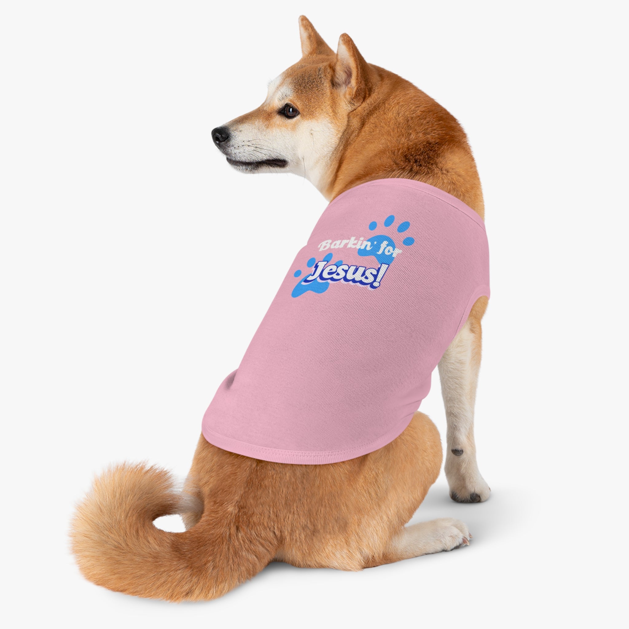 Copy of Barkin' for Jesus Pet Tank Top - Cute Dog Shirt, Christian Dog Apparel, Pet Gift for Dog Lovers, Funny Pet Clothes, Religious Dog Tank. [Personalization Available]