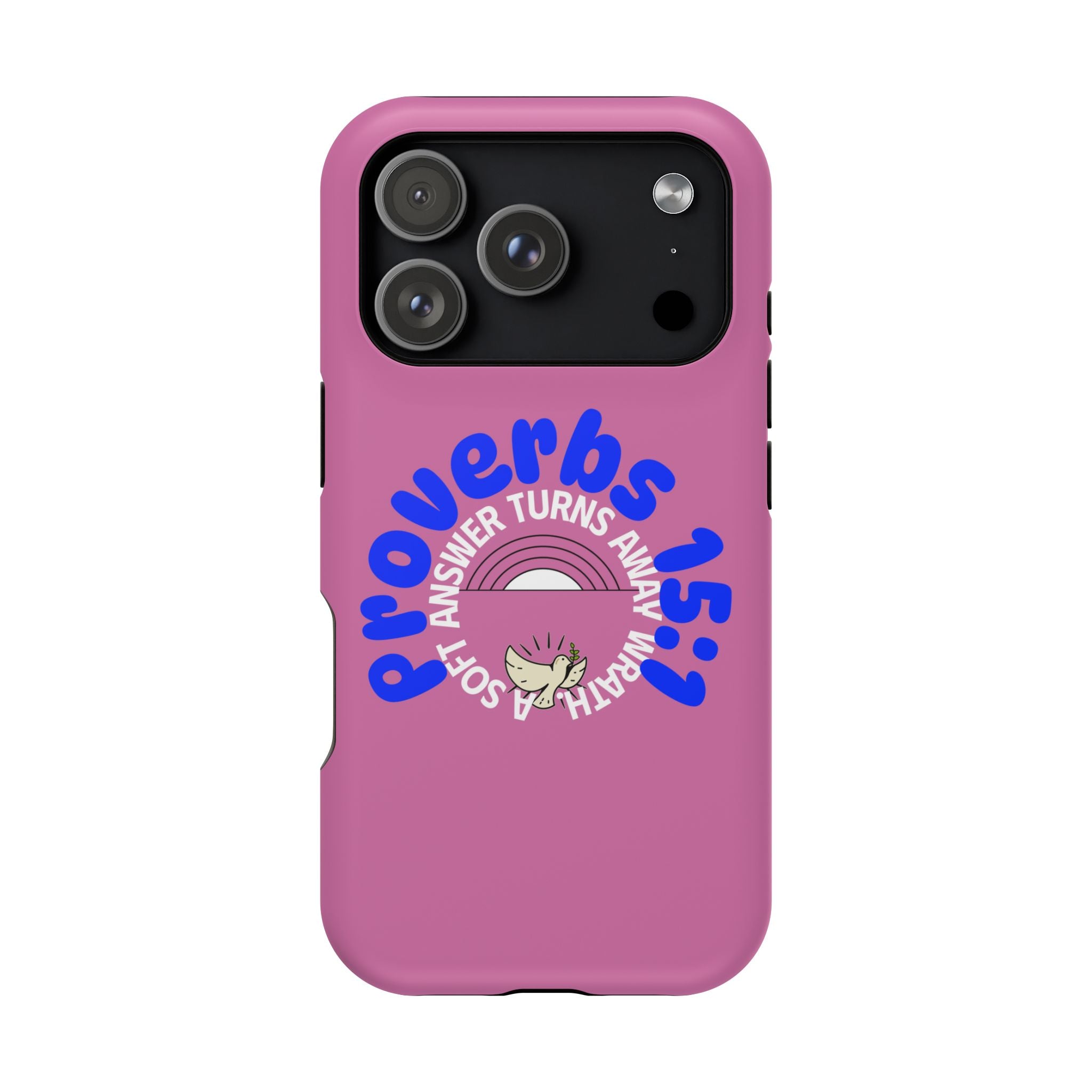 Christian iPhone Case – Proverbs 15:1 “A Soft Answer Turns Away Wrath” Bible Verse | Christian Gift for Women & Men | Protective Spiritual iPhone Case