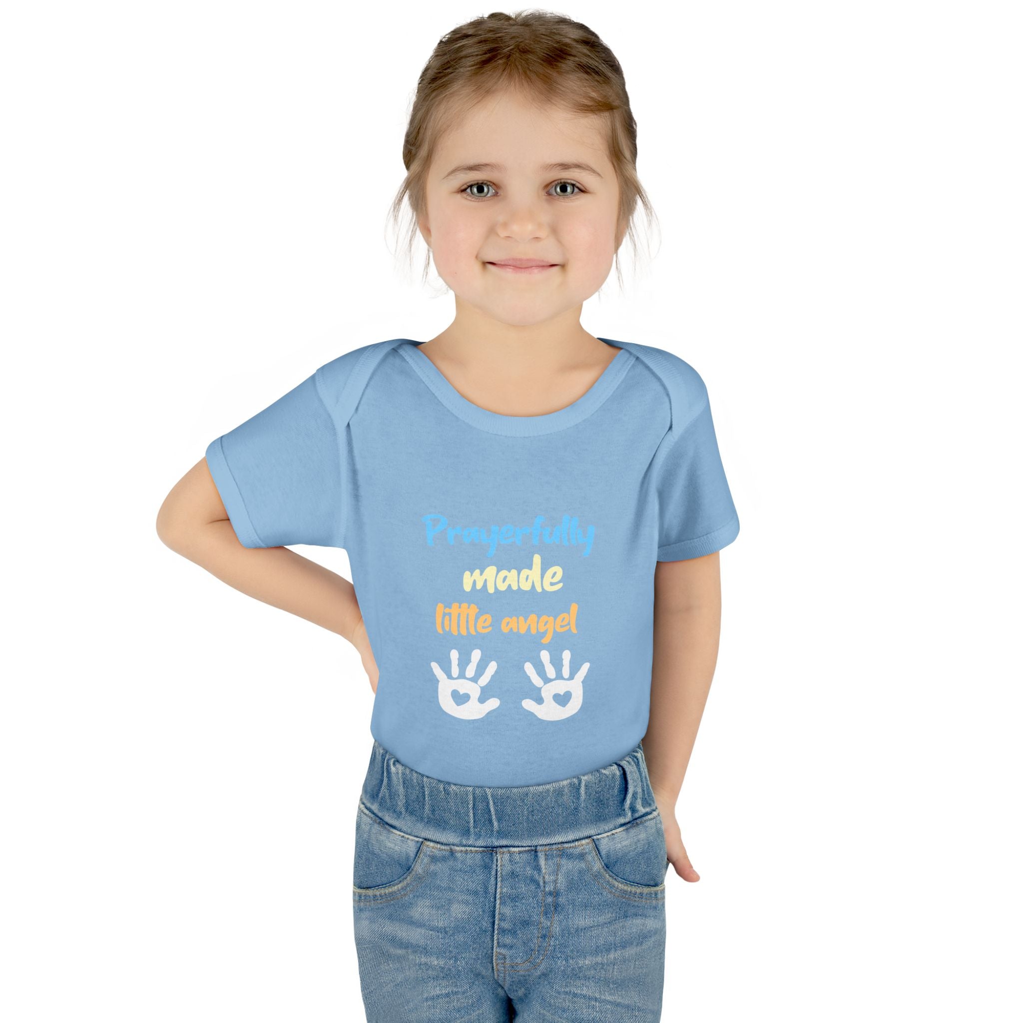 Prayerfully made Infant Bodysuit, Cute Baby Outfit, Baby Shower Gift Girl or Boy, Newborn Clothes, Christian Baby Apparel
