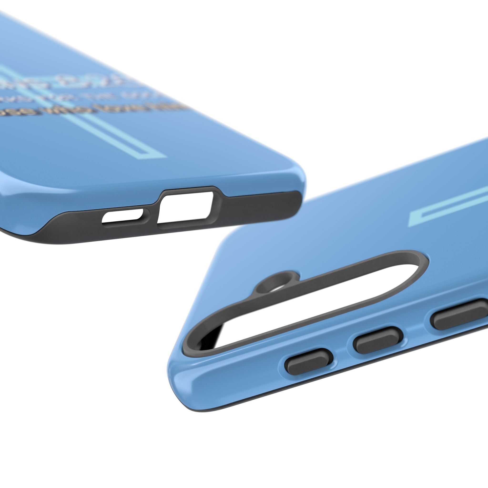 Light Blue Samsung series - Romans 8:28 God works for the Good of those who loves him. Samsung Series Tough Cases for Faith & Inspiration, Christian Gifts, Stylish Protection, Bible Verse Accessories