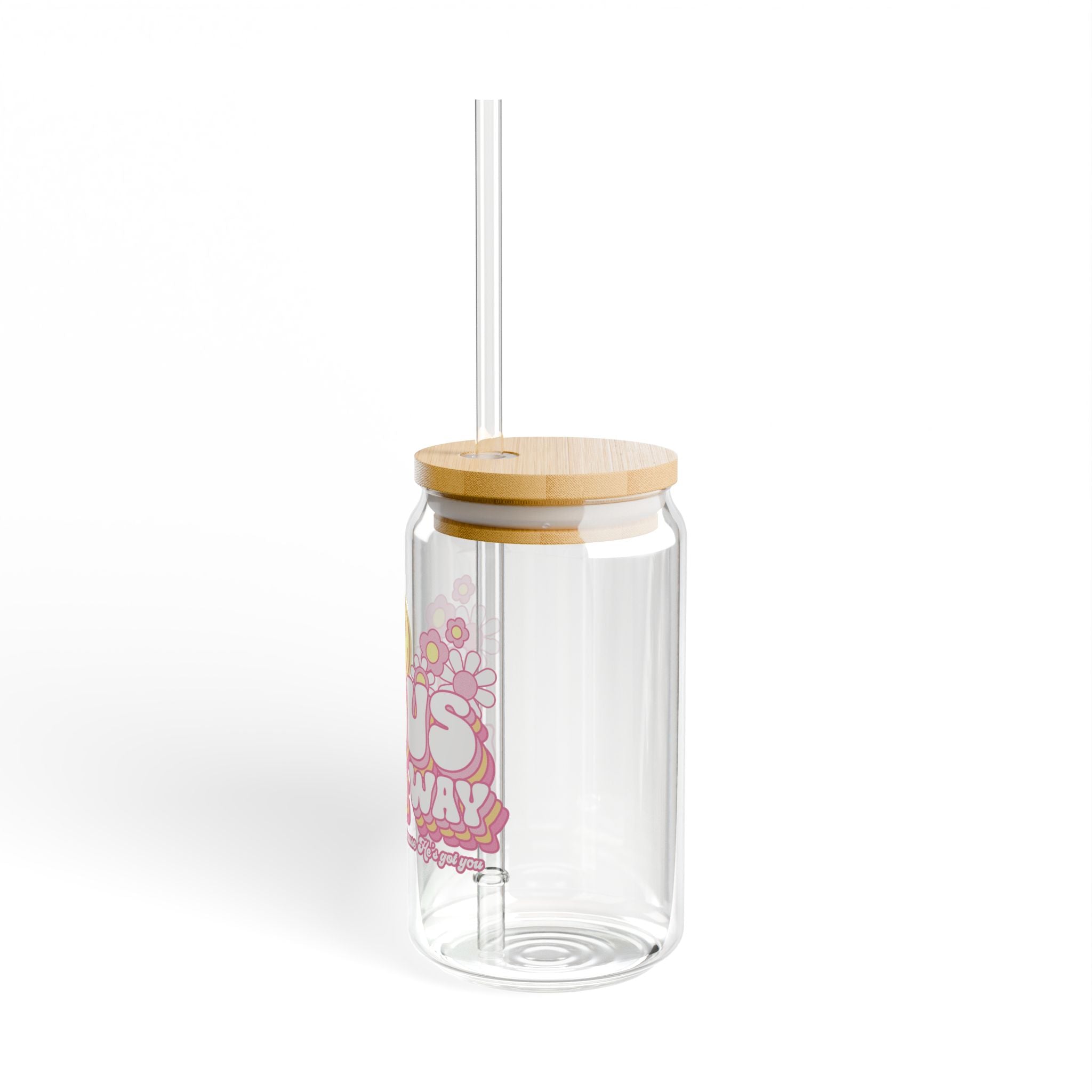 Sipper Glass - Jesus is the Way | 16oz | Spiritual inspired Fun Personalized Drinkware, Perfect for Home, Parties, Gifts, Eco-Friendly & Reusable!