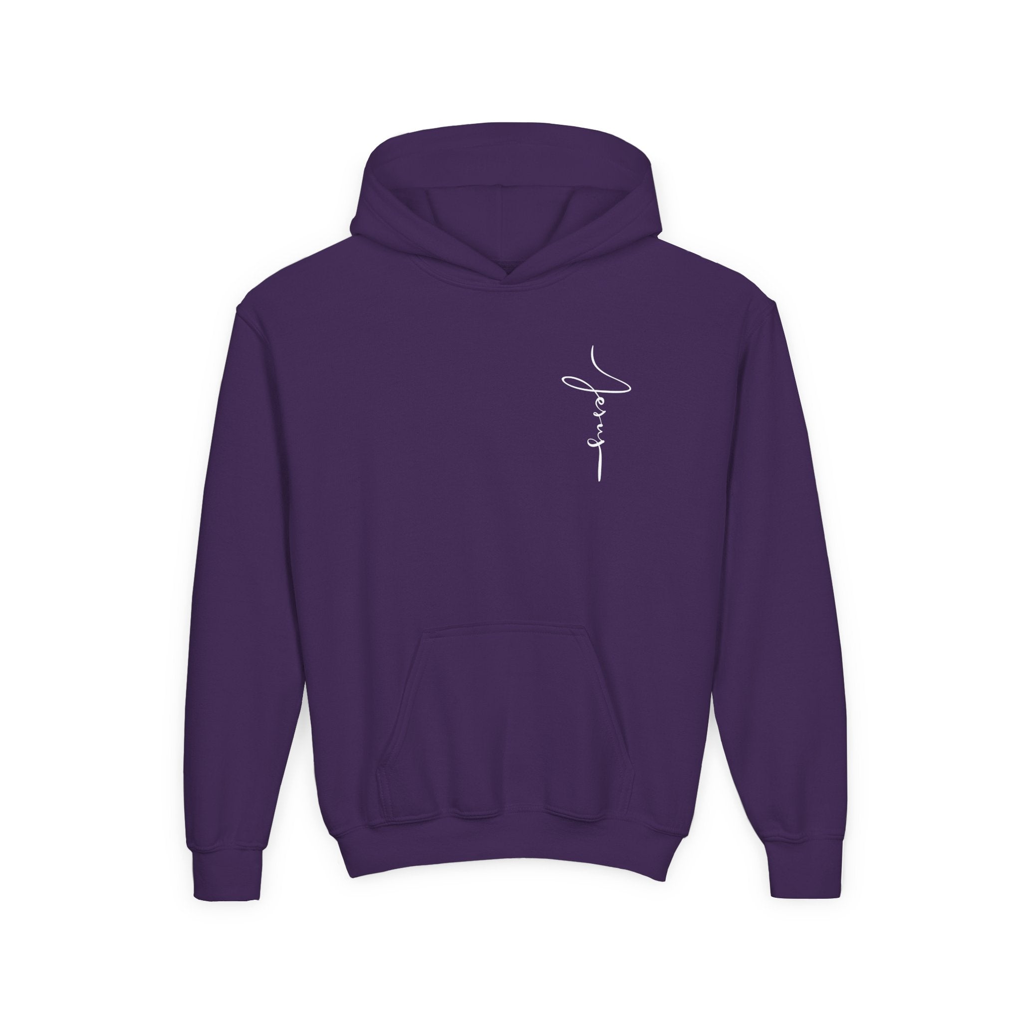 Jesus Got My Back Youth Hoodie - Heavy Blend Sweatshirt - Faith Christian values
