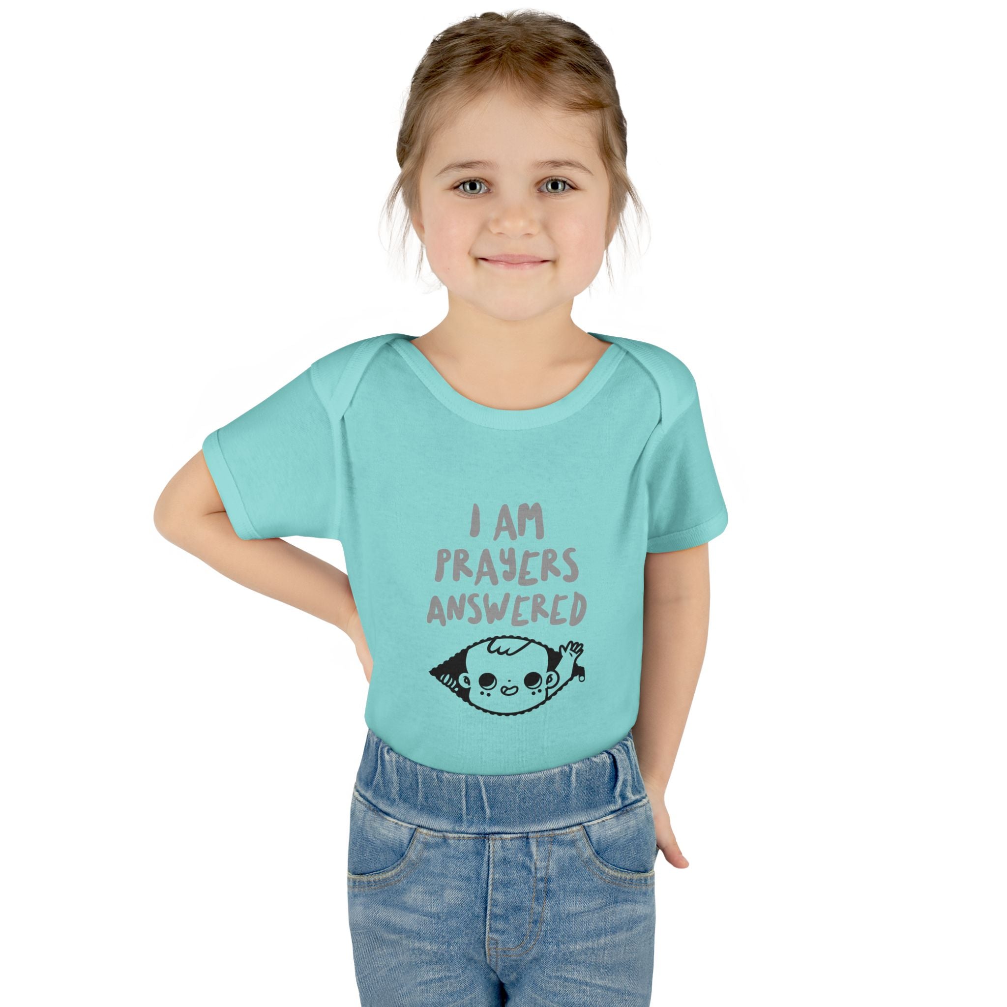 Prayers answered Infant Bodysuit, Cute Baby Outfit, Baby Shower Gift Girl or boy, Newborn Clothes, Christian Baby Apparel