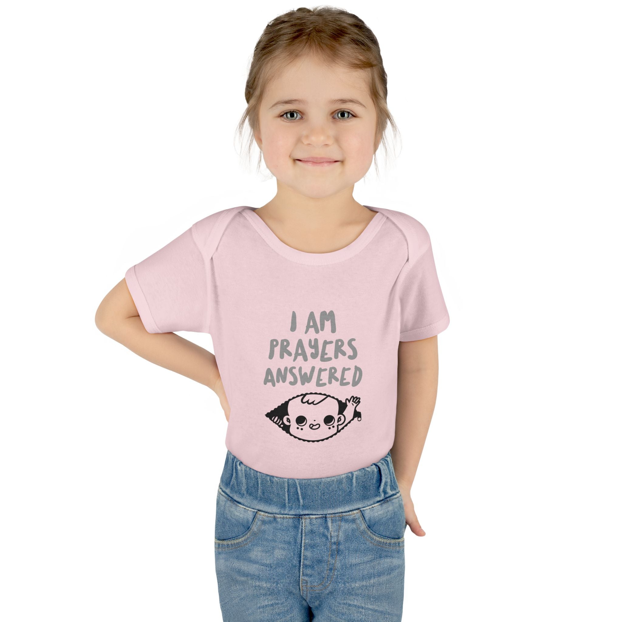 Prayers answered Infant Bodysuit, Cute Baby Outfit, Baby Shower Gift Girl or boy, Newborn Clothes, Christian Baby Apparel