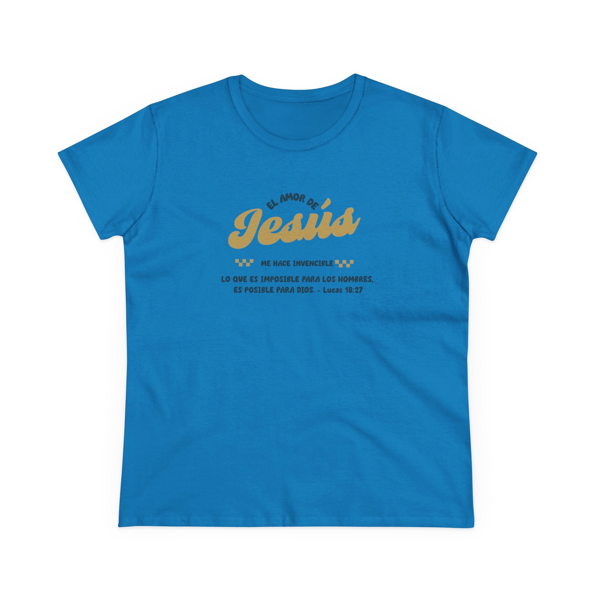 El Amor de Jesus Español Jesus Women's Tee, Casual Faith Shirt, Everyday Affirmation Top, Godly Girl Mujer de Dios graphic Tee, Gift for Her