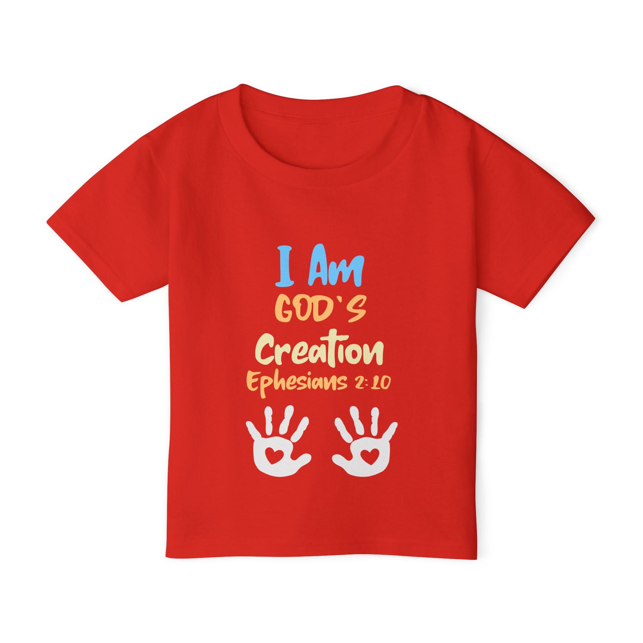 Toddler T-shirt - I am creation of God - Inspired on Bible Verse Ephesians 2:10 - Christian Faith Tee for kids