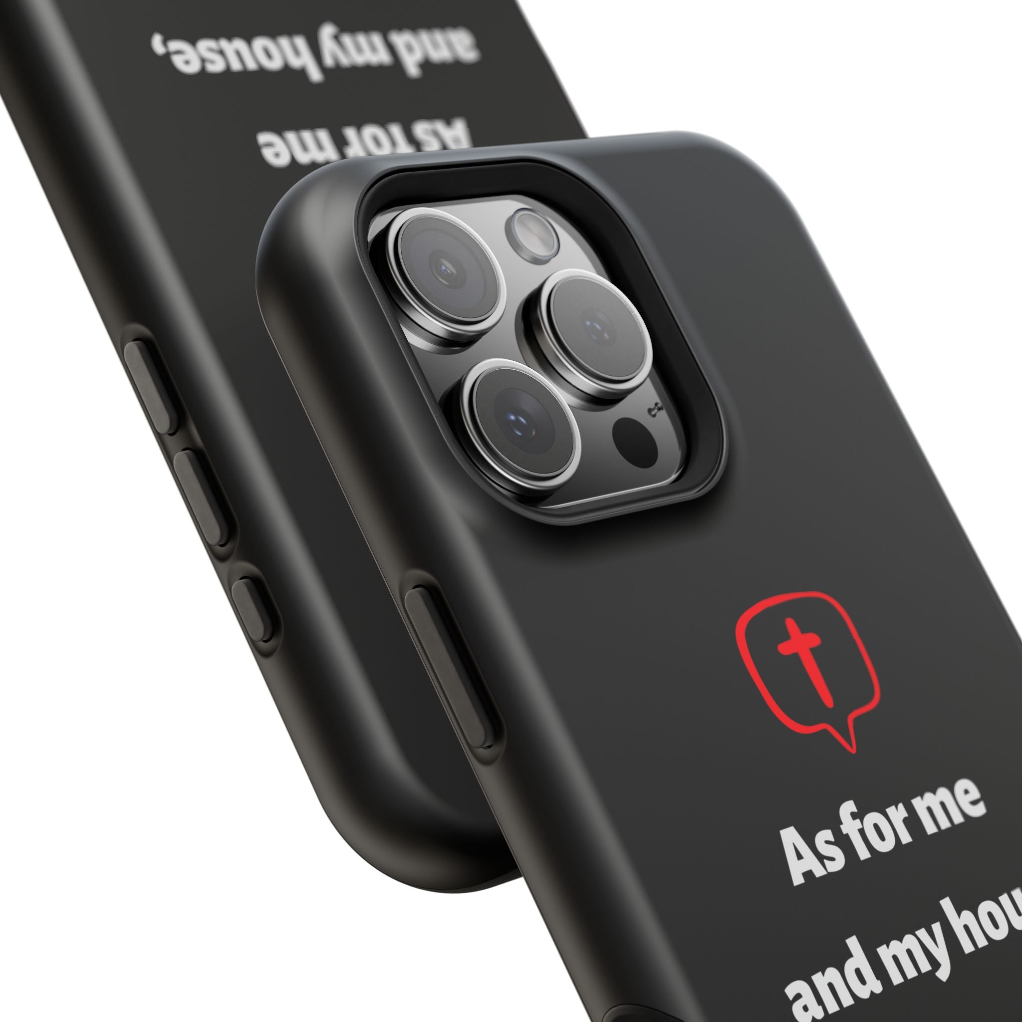 Inspirational Phone Case with bible verse Joshua 24:15 | Custom Magnetic Tough Case for iPhone series, Bible Verse Gifts, Faith-Based Accessories for Christians, Unique Phone Cover