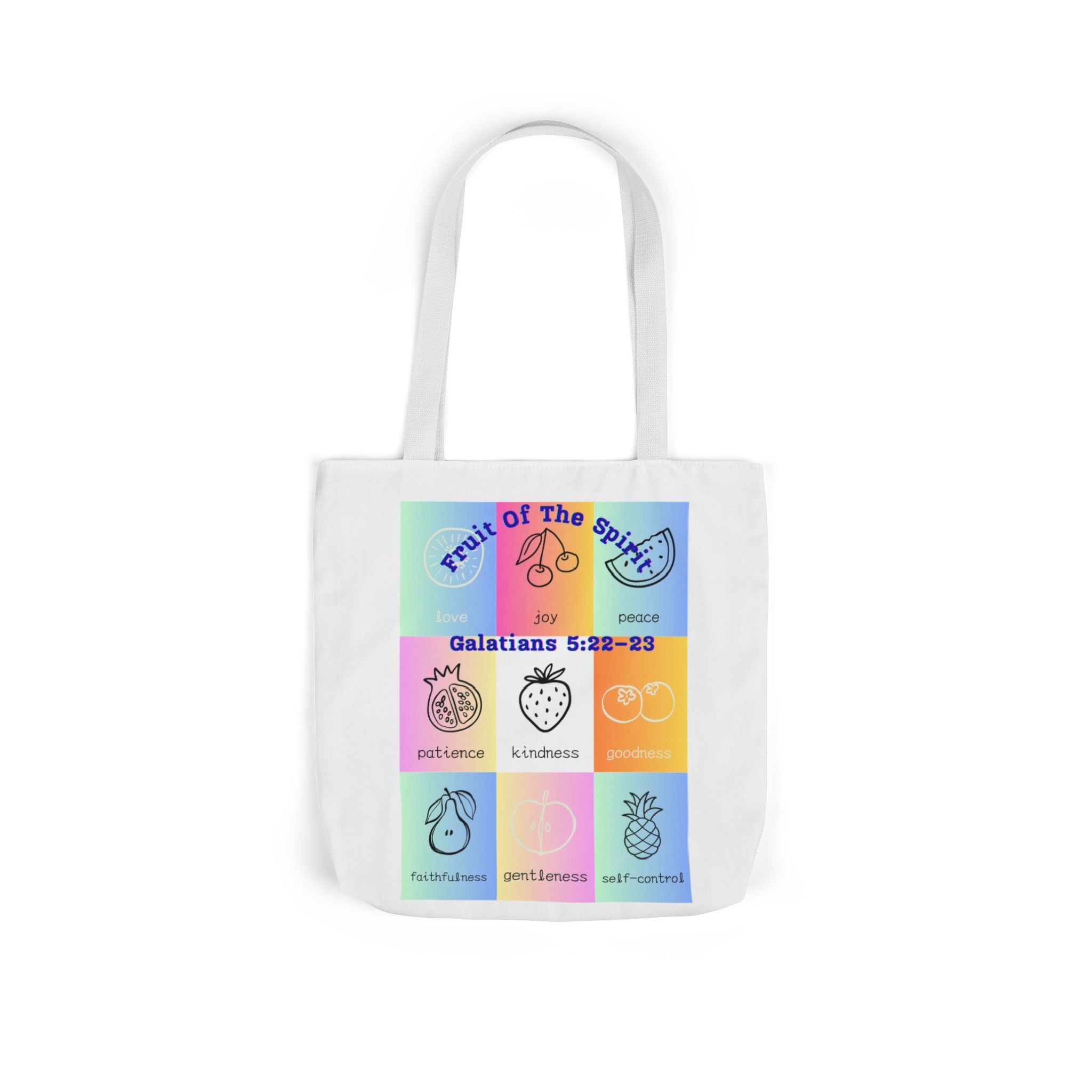 Colorful Inspirational Canvas Tote Bag with Stylish 5-Color Straps | Motivational Gift, Eco-Friendly, Grocery Bag, Teacher's Tote, Beach Bag