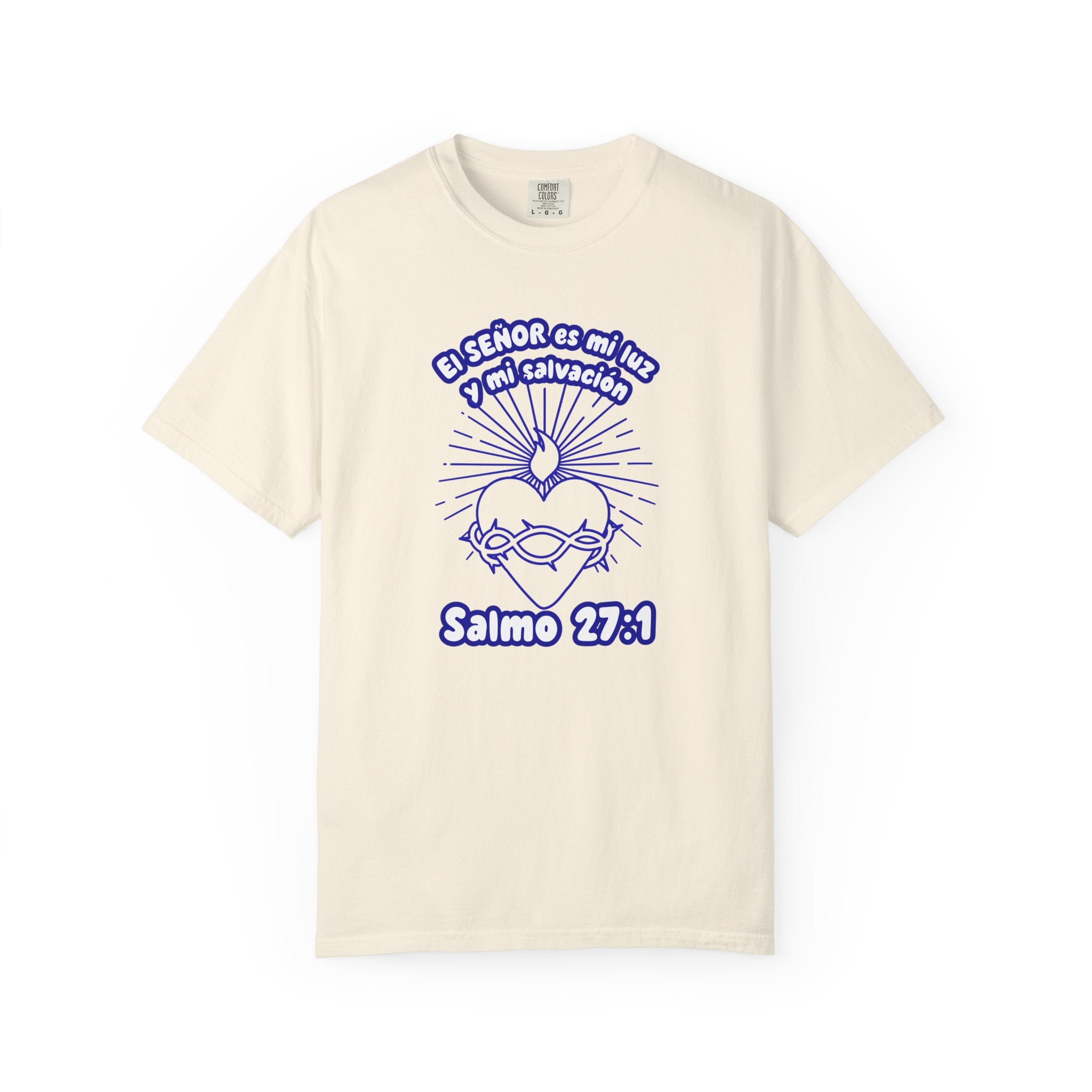 Christian Unisex Spanish Tee - Inspirado en el Salmo 27:1 " El seÑor es mi Luz y mi Salvacion. Great for gift, Birthday, Church.