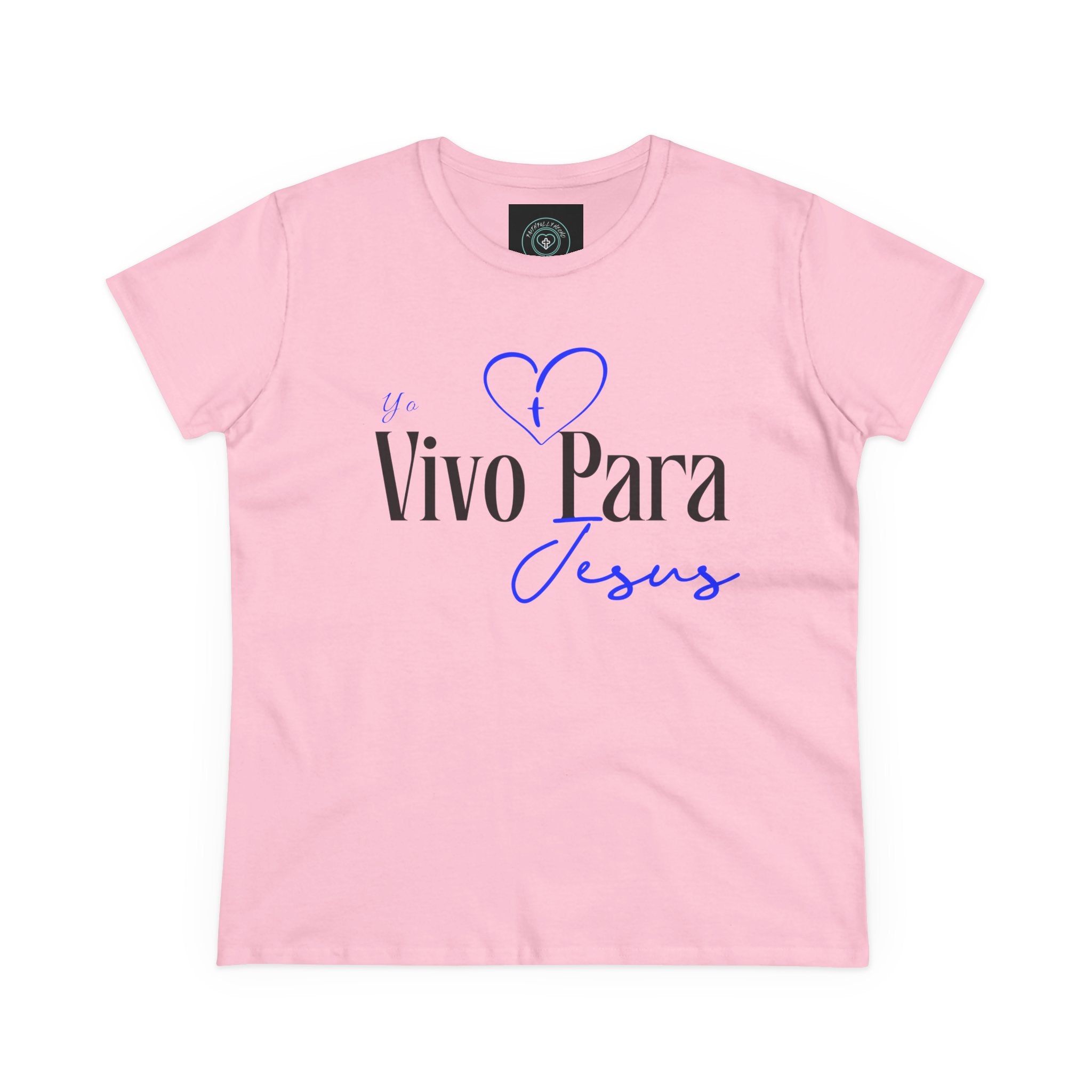 Vivo Para Jesus Cotton Tee, Faith-Based T-Shirt, Christian Apparel, Inspirational Gift, Casual Summer Wear, Religious Statement Top