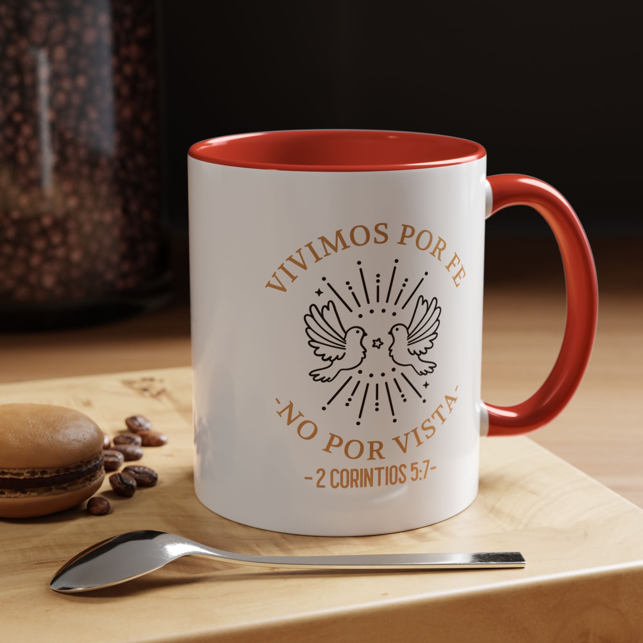 Coffee Mug Cristianos -  "Vivimos por Fe no por Vista" Taza de Cafe Fe Religiosa 11oz/15oz