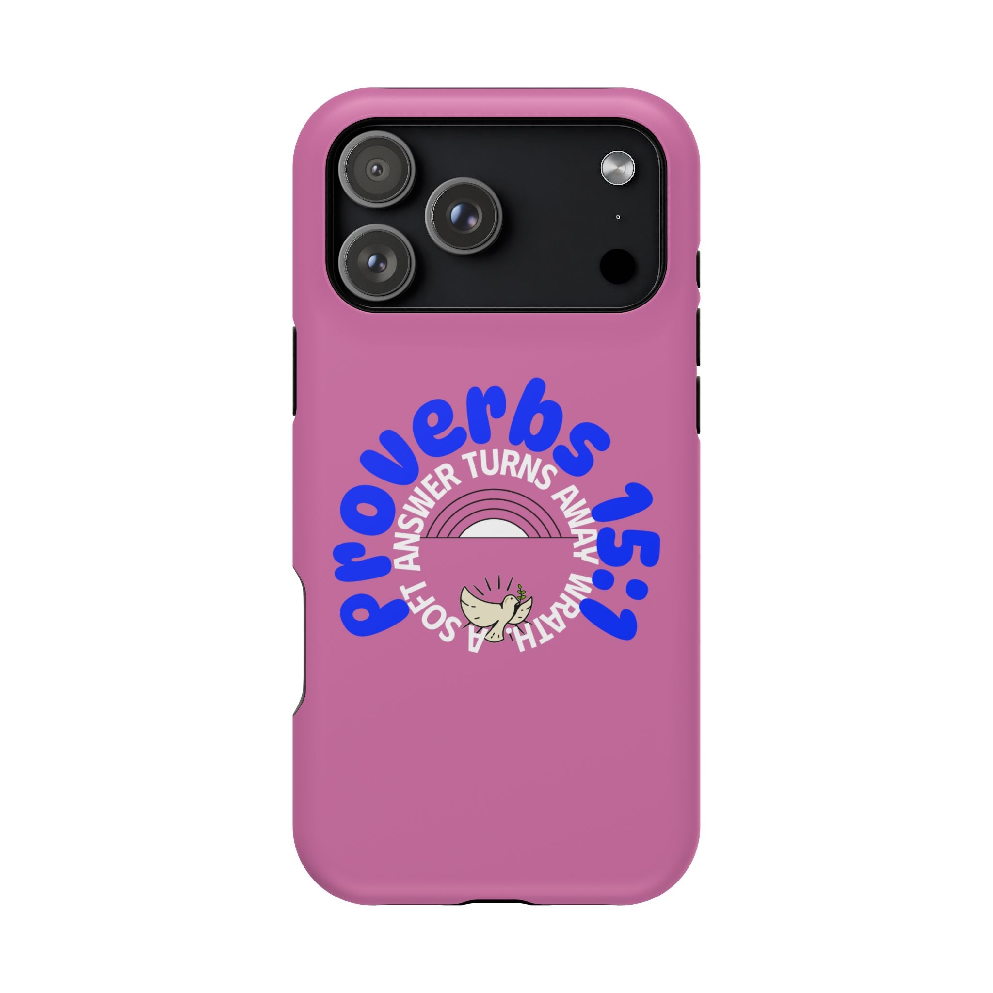 Christian iPhone Case – Proverbs 15:1 “A Soft Answer Turns Away Wrath” Bible Verse | Christian Gift for Women & Men | Protective Spiritual iPhone Case