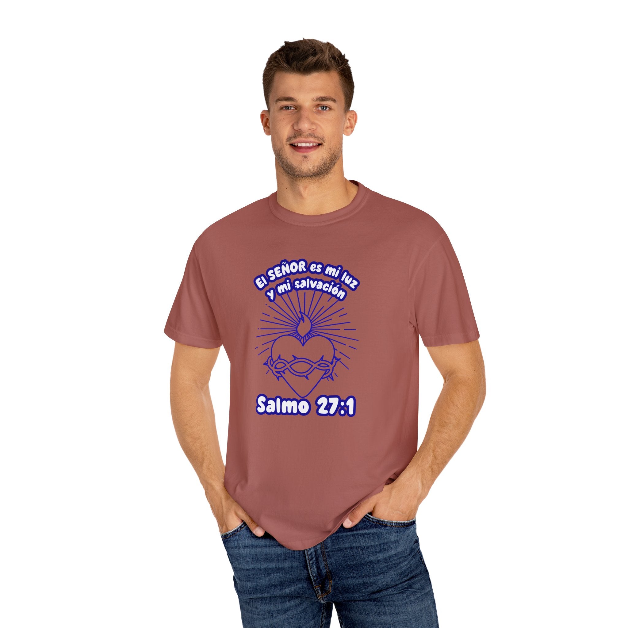 Christian Unisex Spanish Tee - Inspirado en el Salmo 27:1 " El seÑor es mi Luz y mi Salvacion. Great for gift, Birthday, Church.