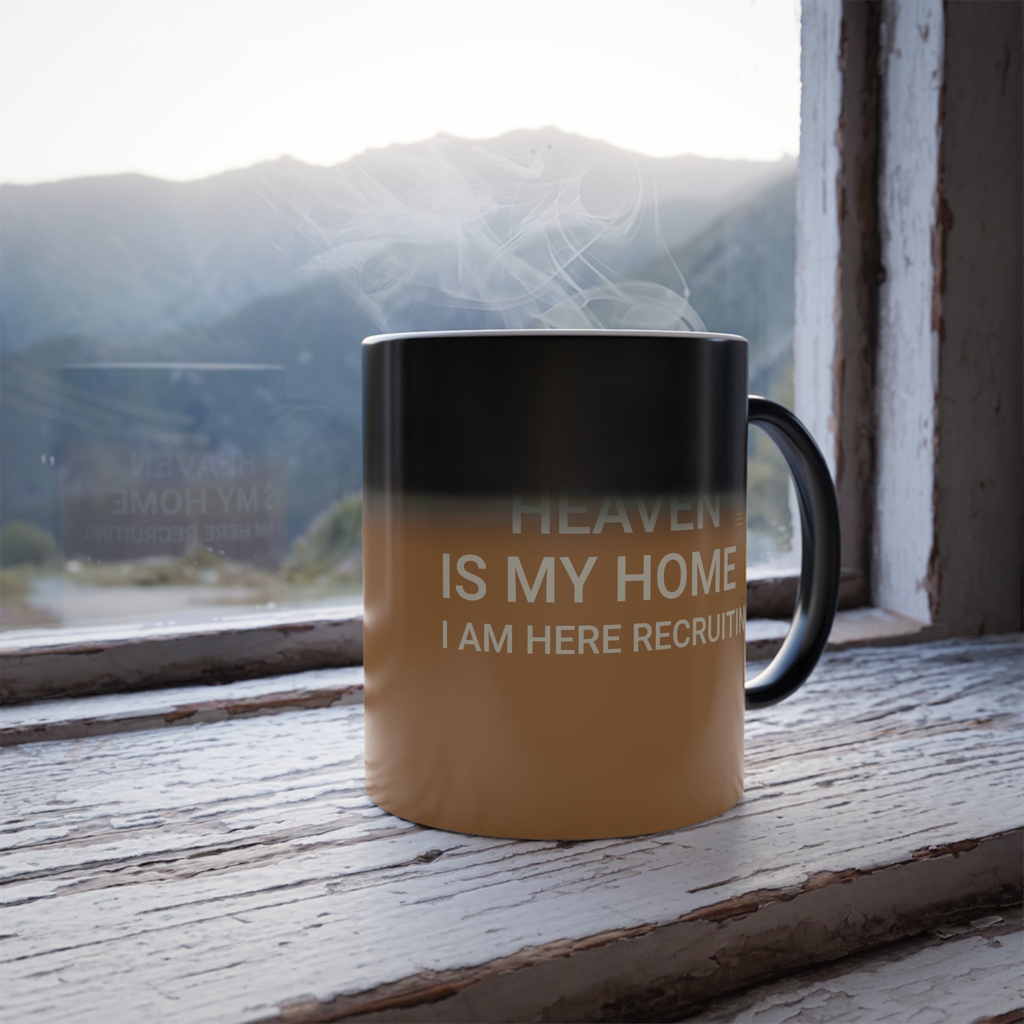 Mug - Heaven is my home Color Morphing Mug, 11oz. With heat-sensitive properties.
