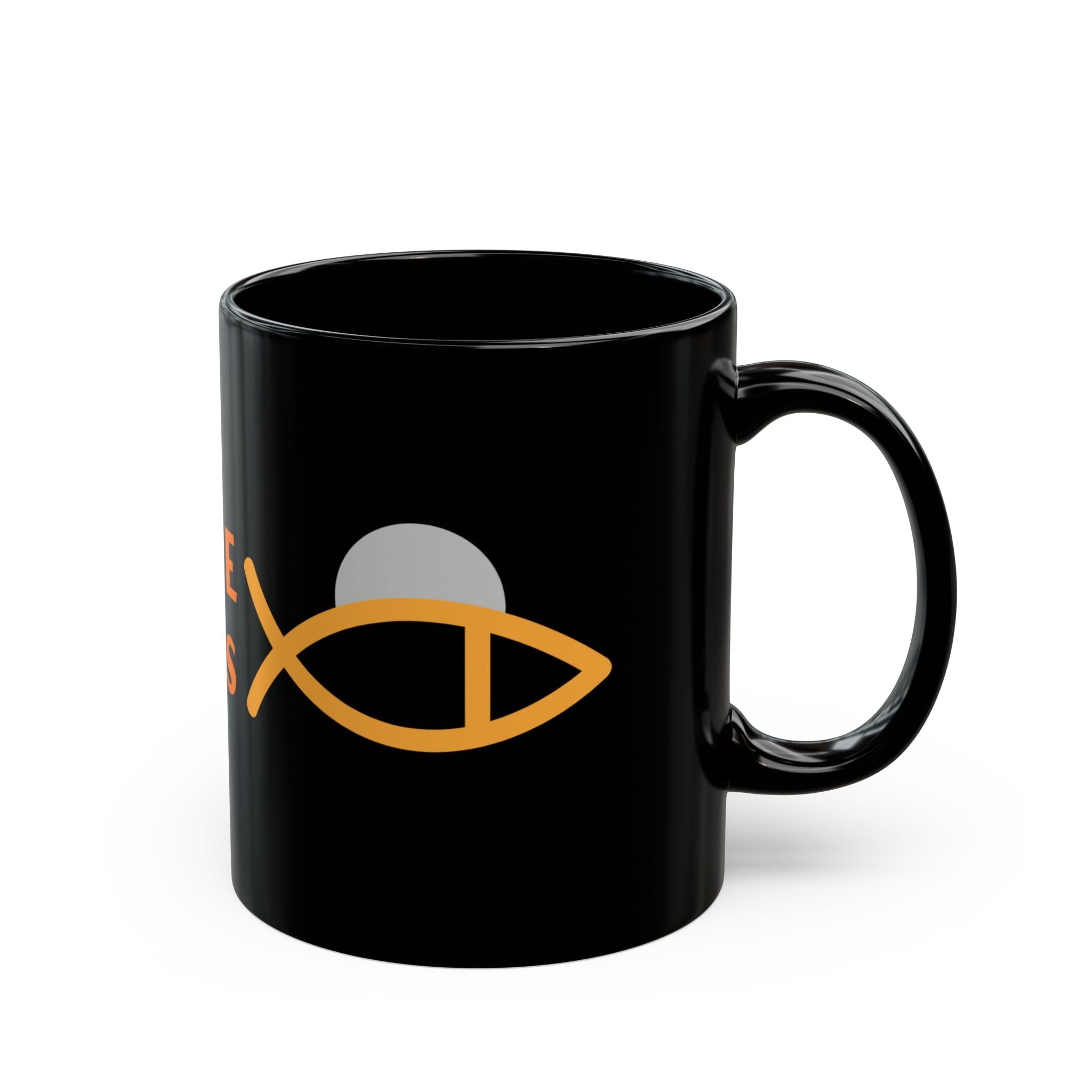 Faith-Inspired Black Mug for Coffee Lovers, Pray more, worry less message. Perfect for a Gift, Religious Mug, Christian Coffee Cup