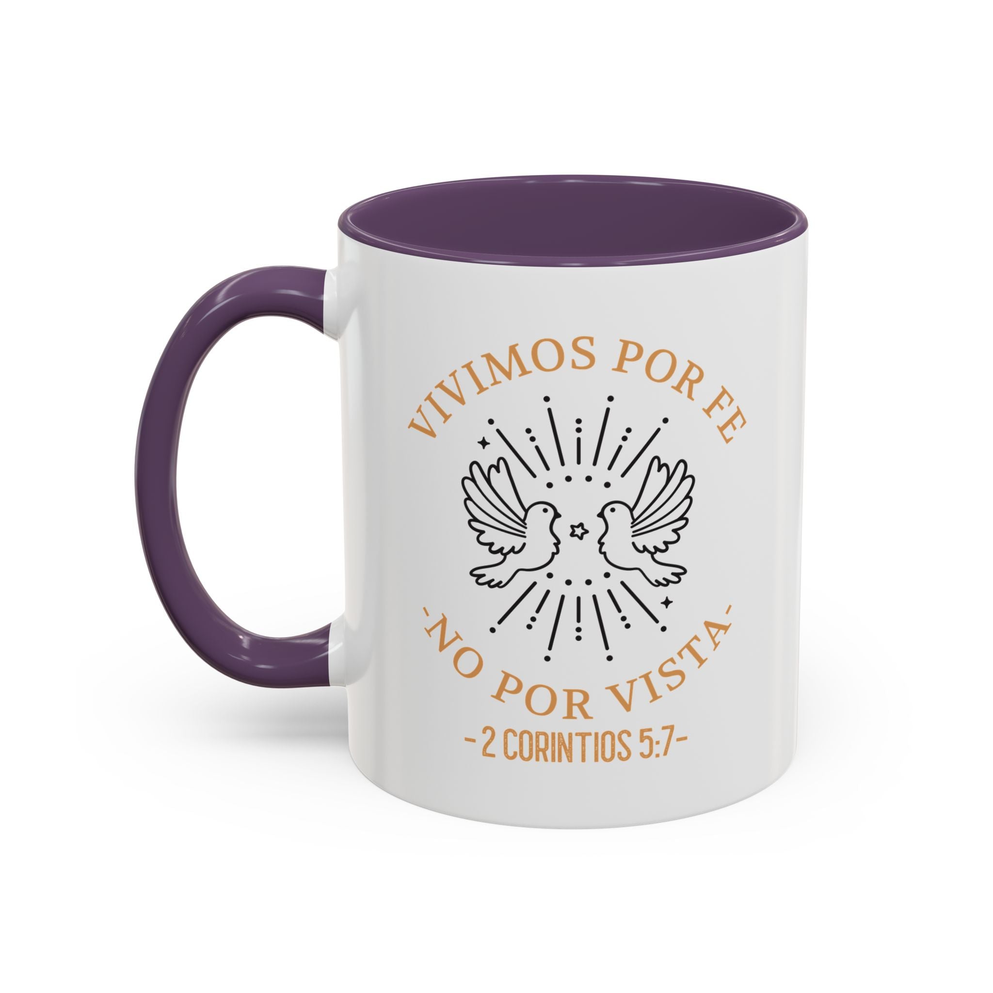Coffee Mug Cristianos -  "Vivimos por Fe no por Vista" Taza de Cafe Fe Religiosa 11oz/15oz